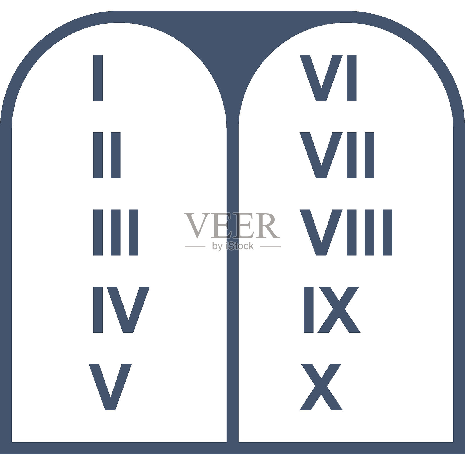 神的十诫插画图片素材