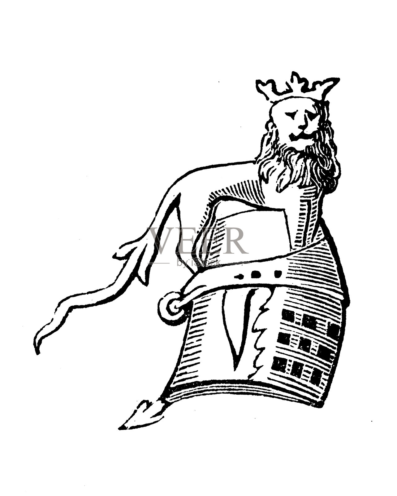 纹章和旗帜元素:头盔纹章，爱德华三世插画图片素材