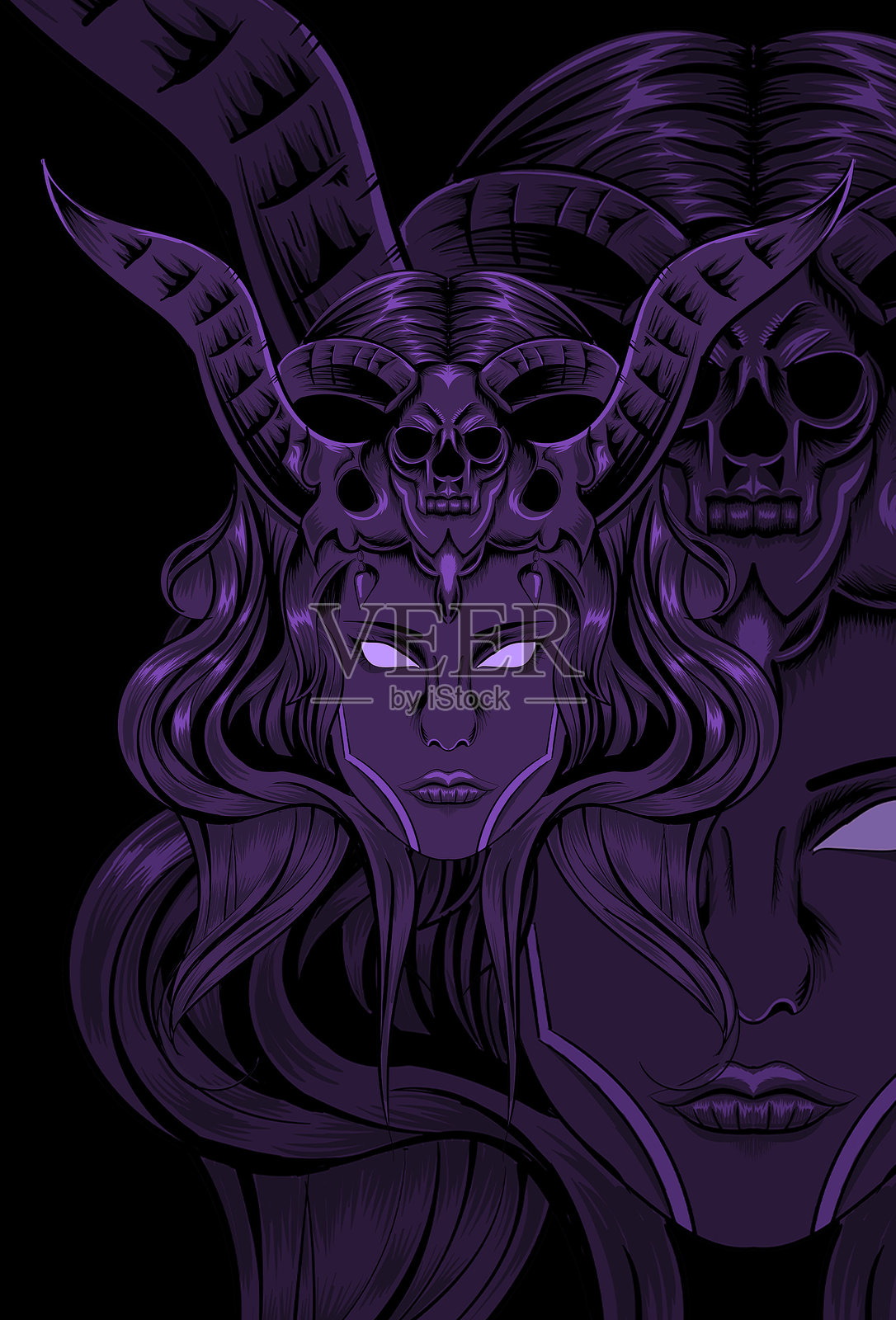 女性洗礼设计插图插画图片素材