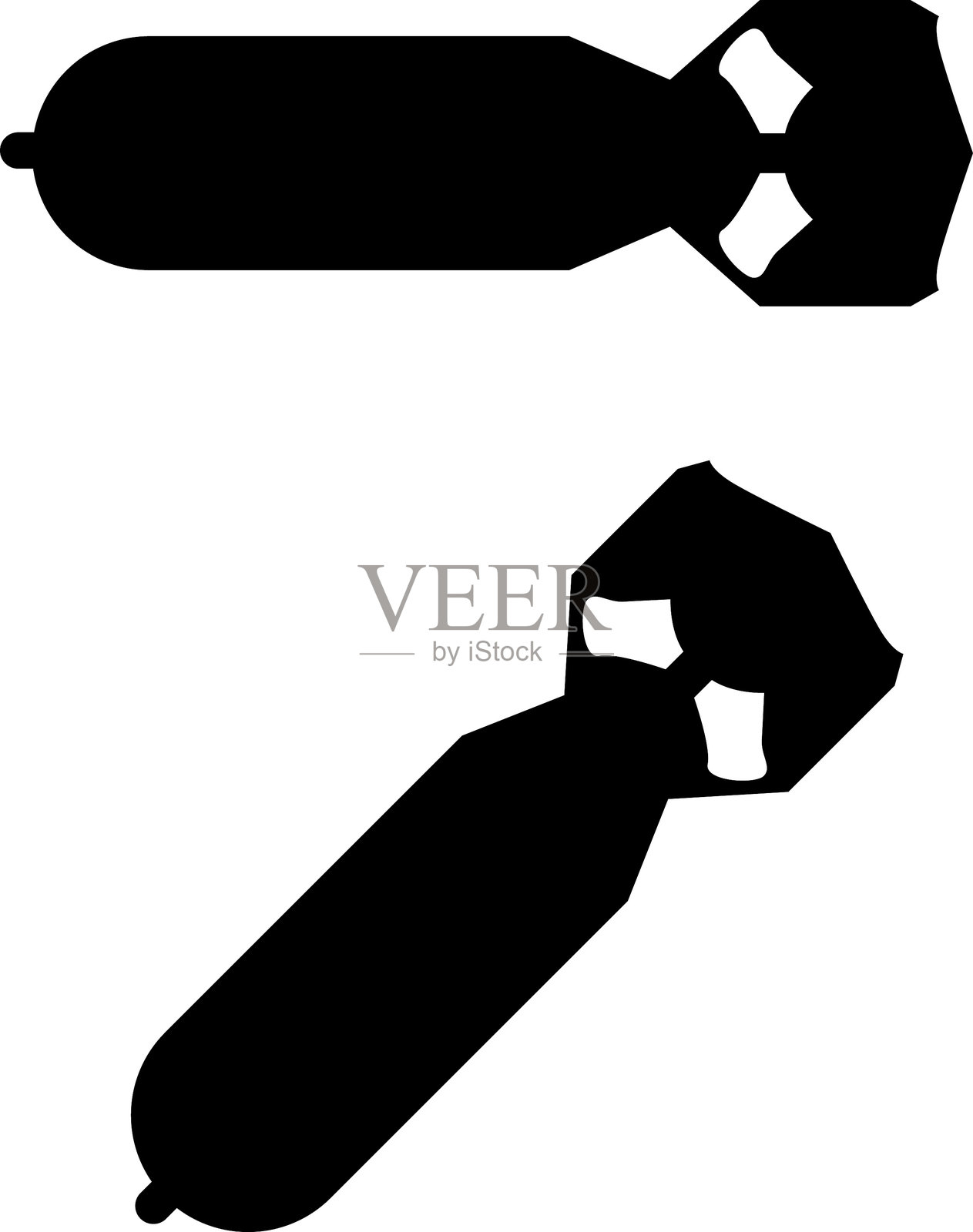 轰炸城市，用控制模块策划炸弹。工厂。出租车。战争。向量插画图片素材