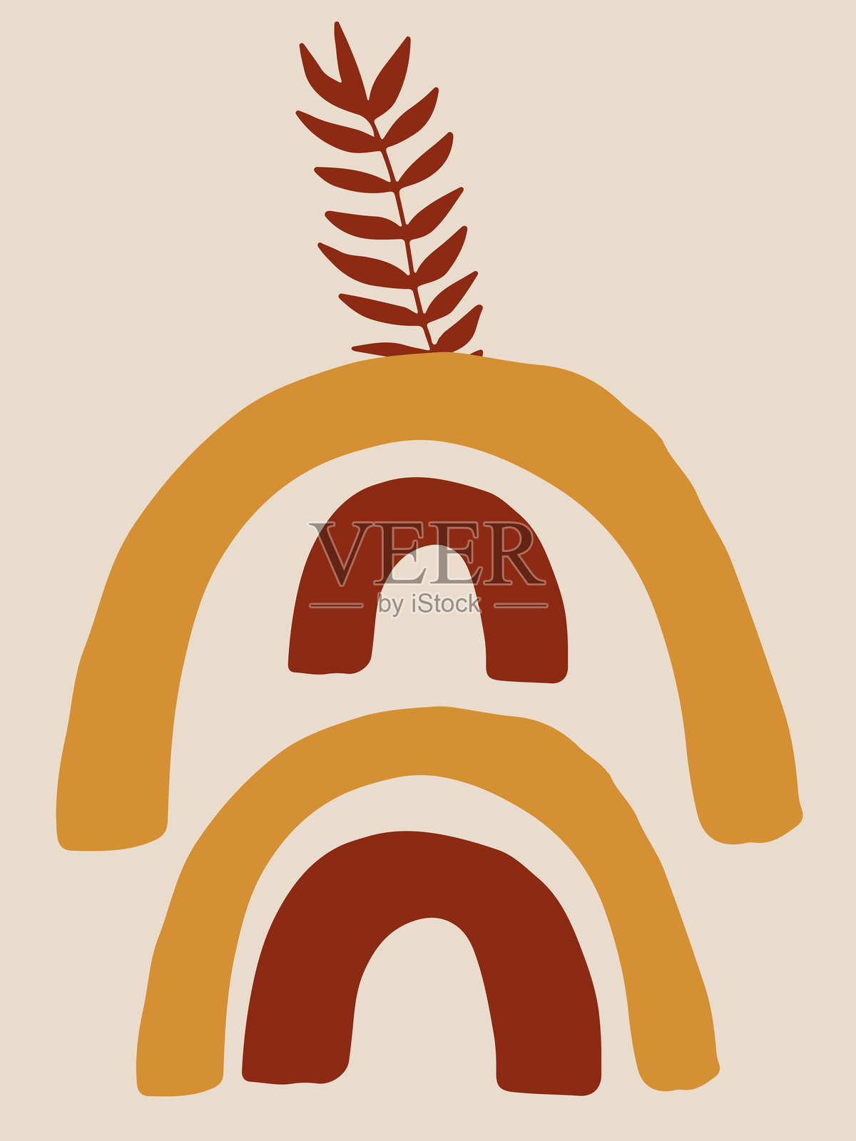 抽象几何形状的艺术装饰插画图片素材