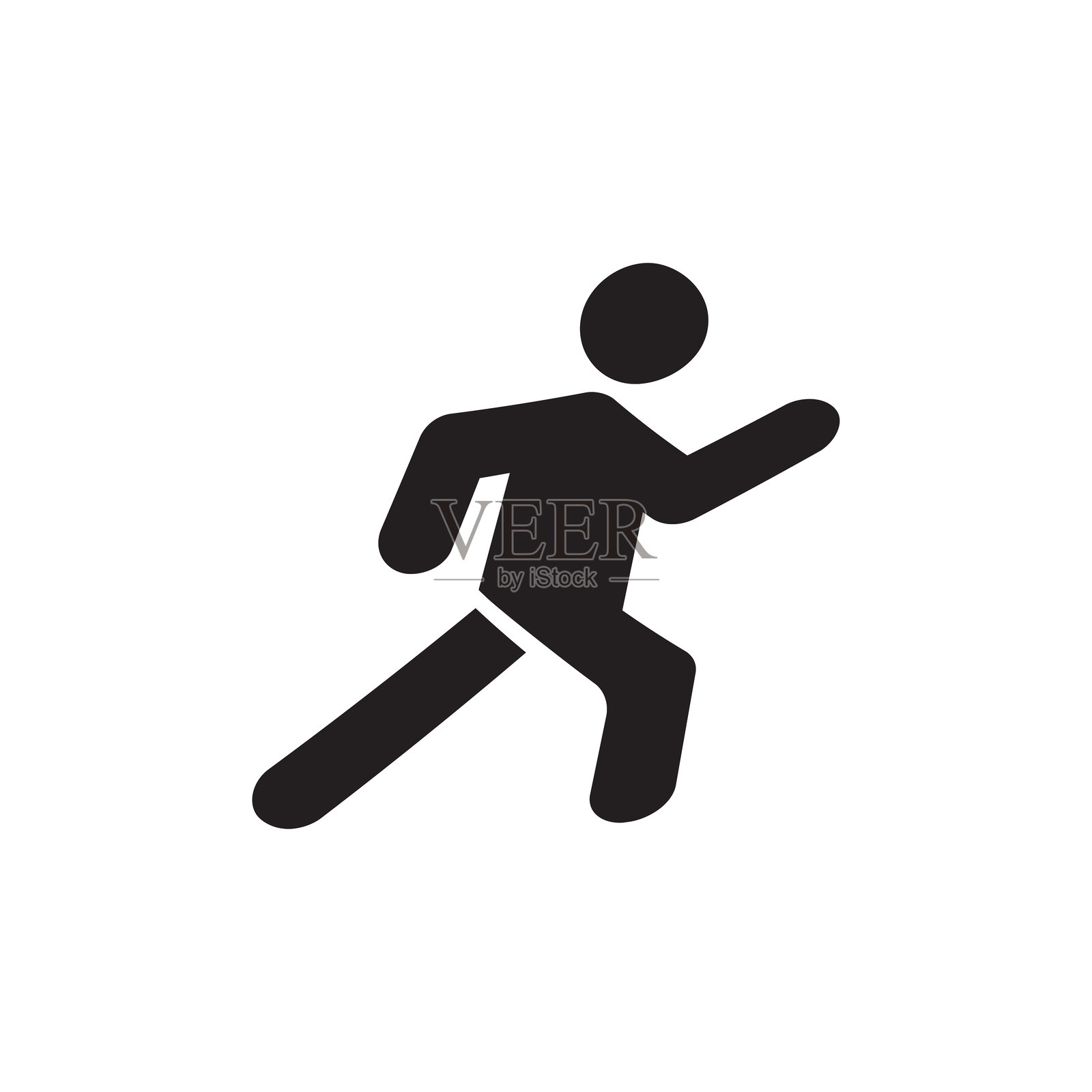 运行图标标志设计轮廓模板孤立插图插画图片素材