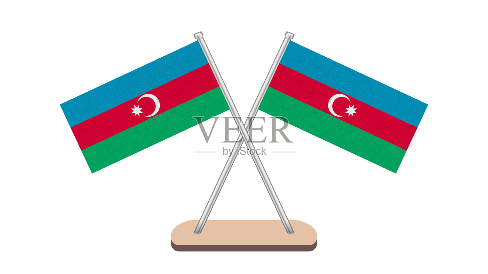阿塞拜疆国旗插画图片素材