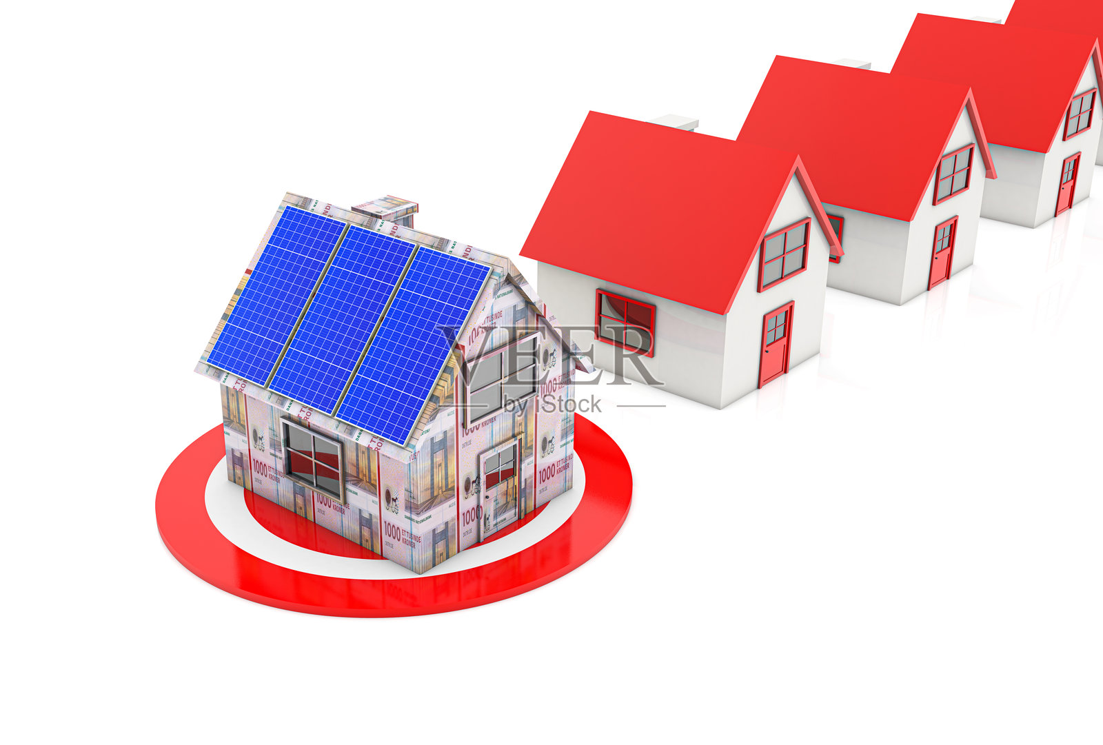 太阳能电池板可再生能源效率节省资金丹麦克朗达到目标照片摄影图片