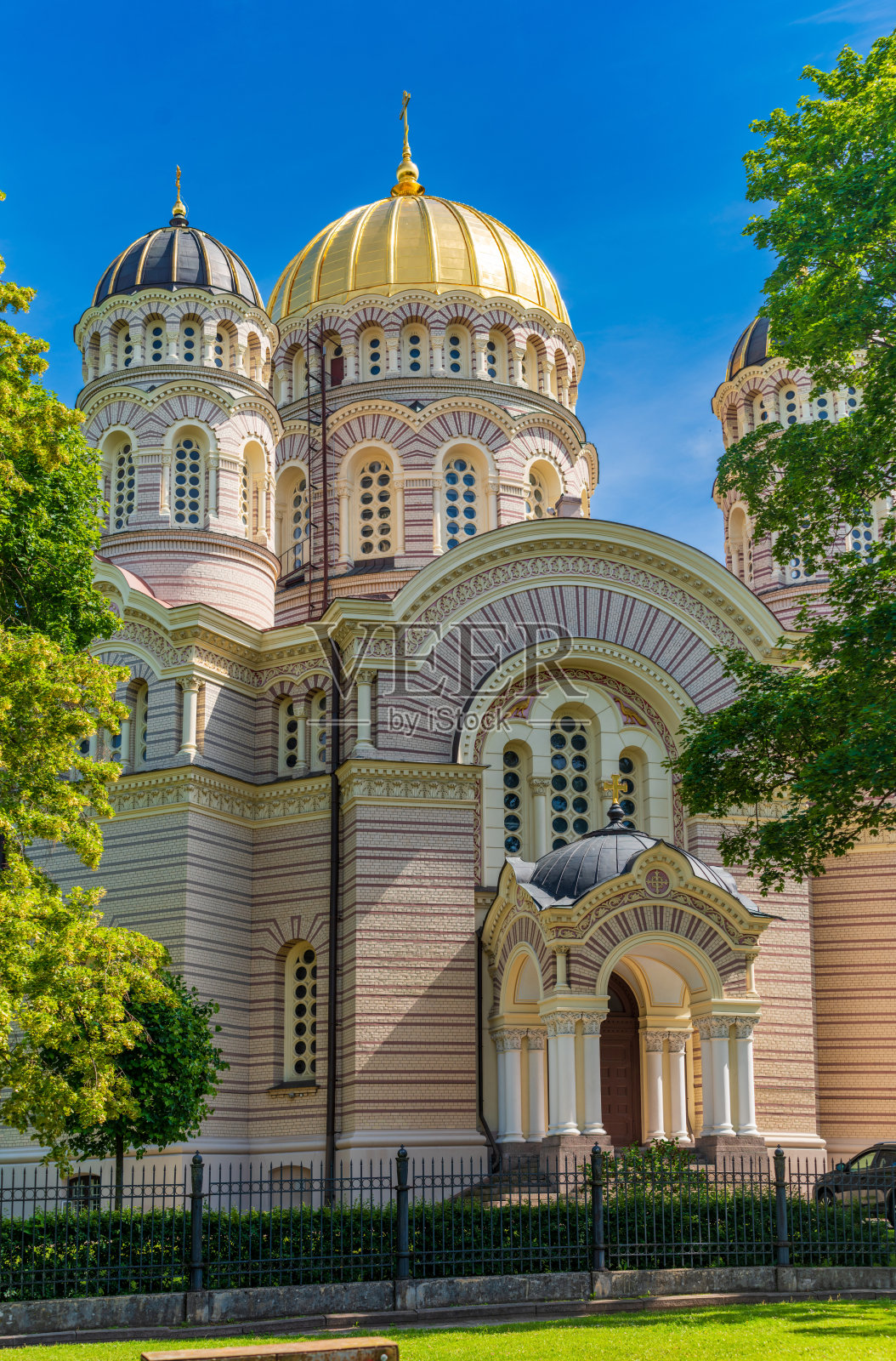 拉脱维亚里加的耶稣诞生大教堂照片摄影图片