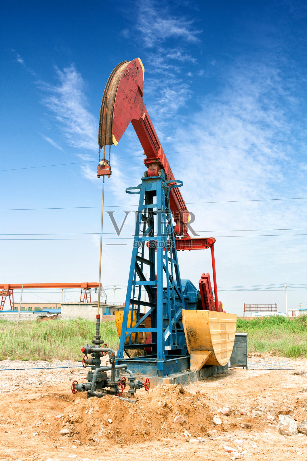 油田泵油设备照片摄影图片