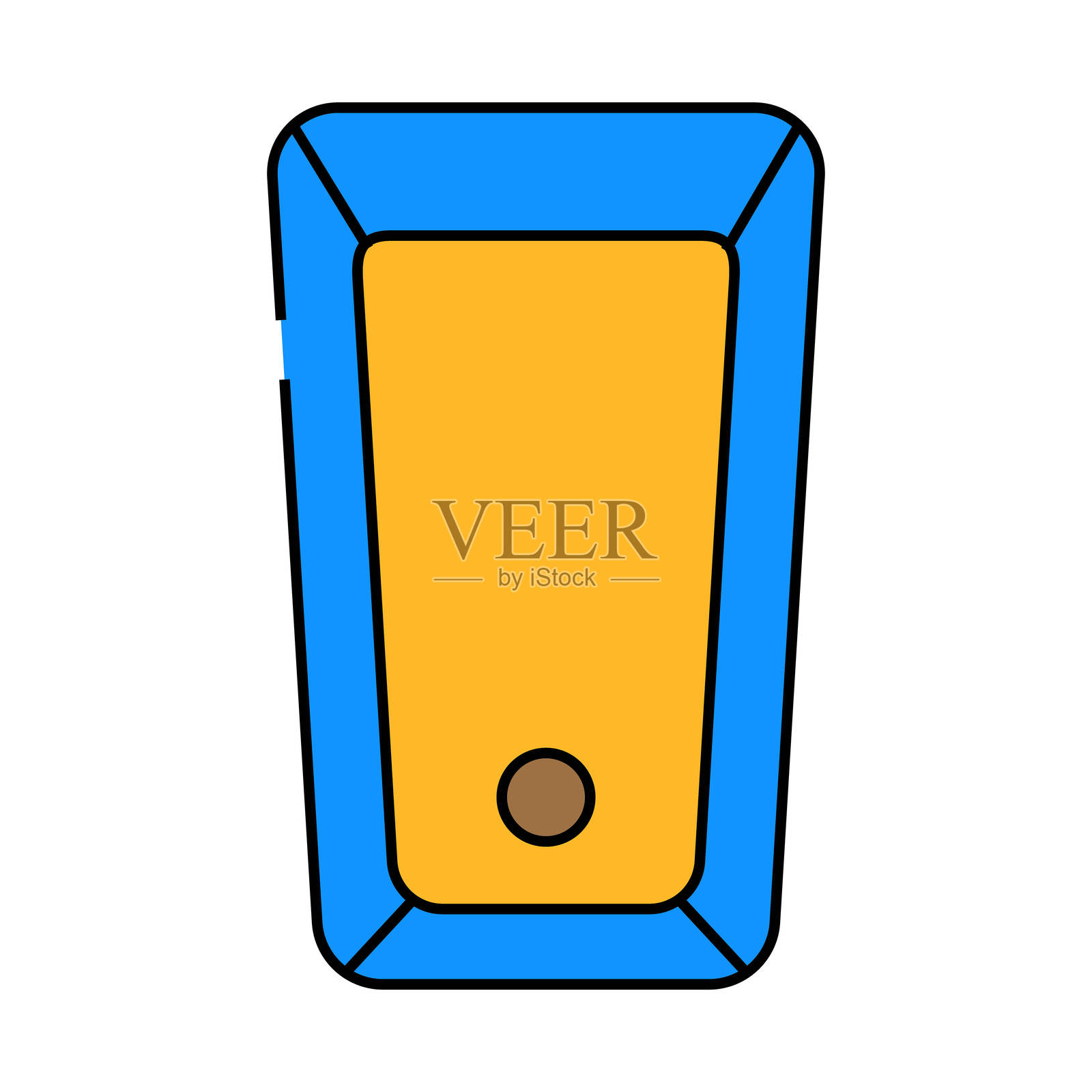 浴缸俯视图图标彩色插图插画图片素材