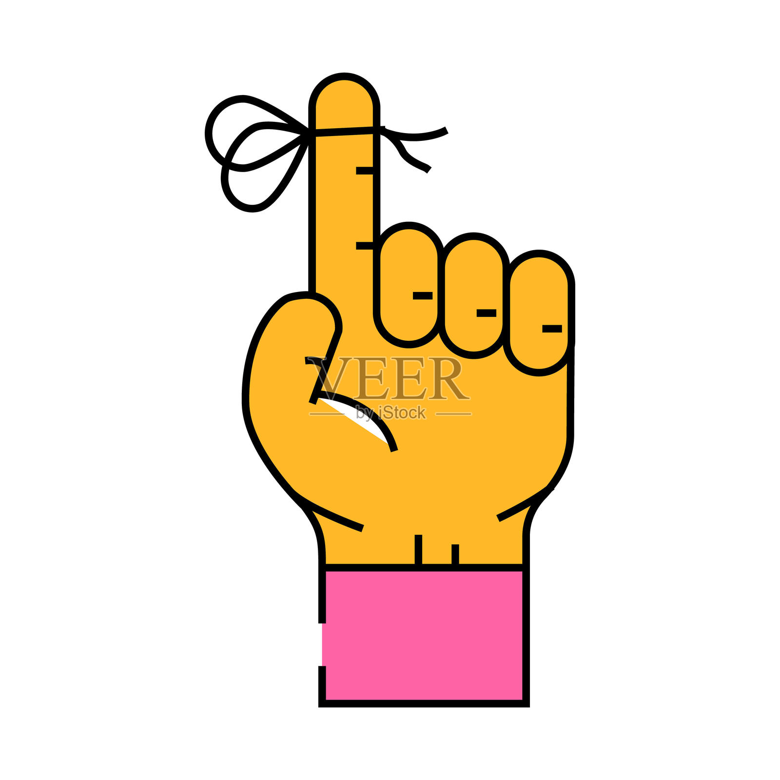 提醒丝带列表图标彩色插图插画图片素材