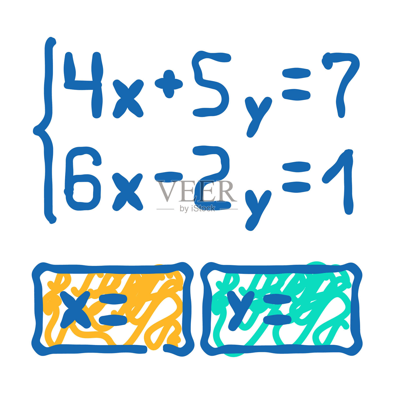 数学科学教育图标涂鸦插图插画图片素材