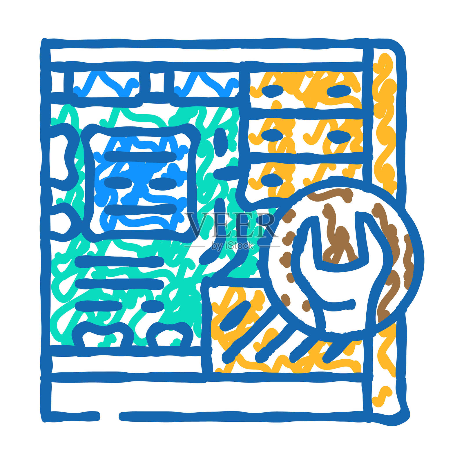 计算机维护修理图标涂鸦插图插画图片素材