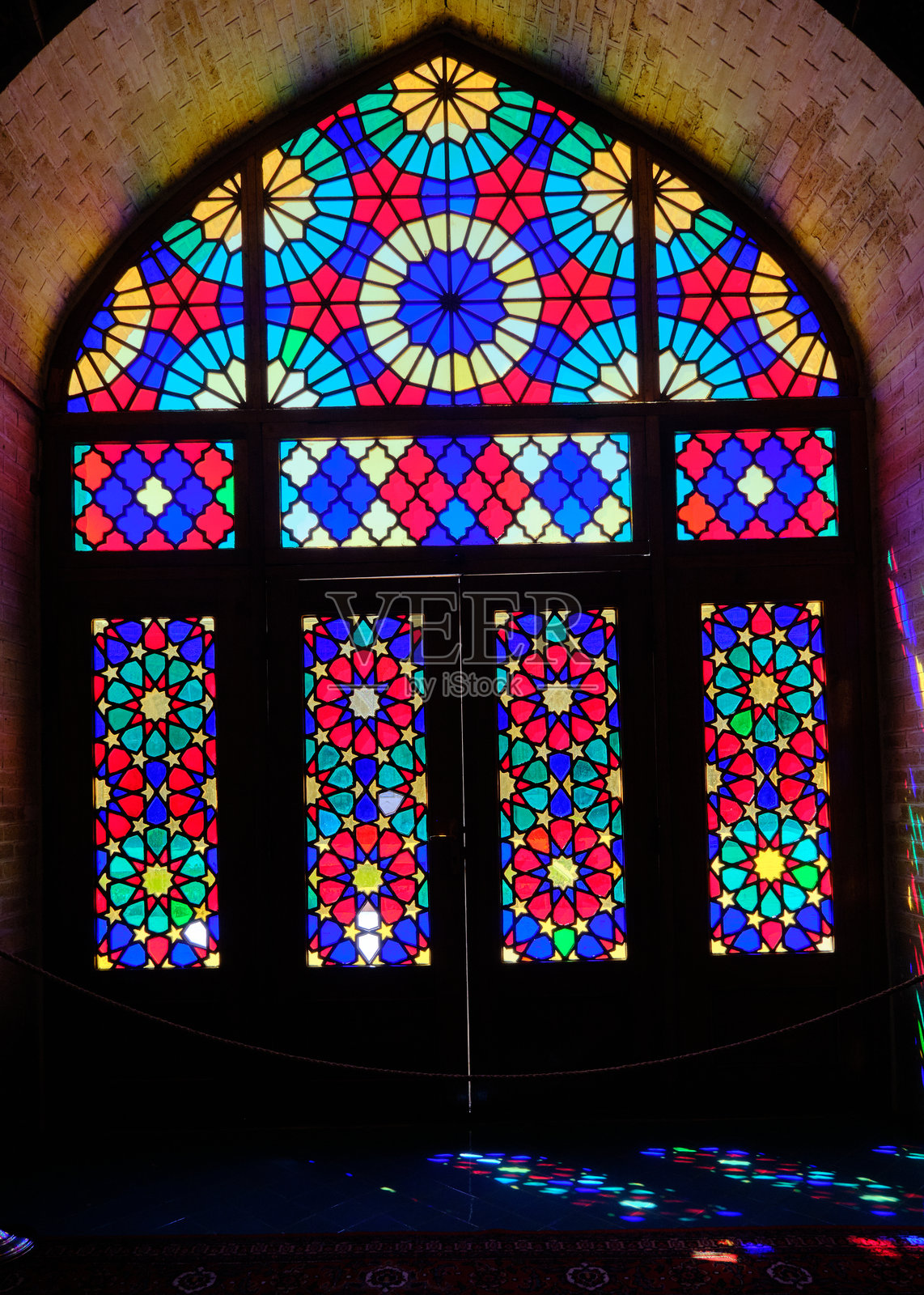 设拉子粉红清真寺照片摄影图片