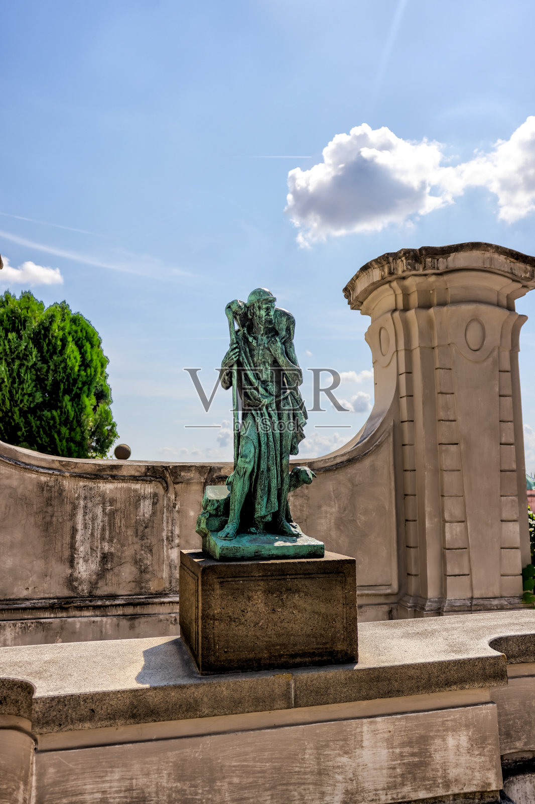 捷克共和国布拉格城堡周围的花园照片摄影图片