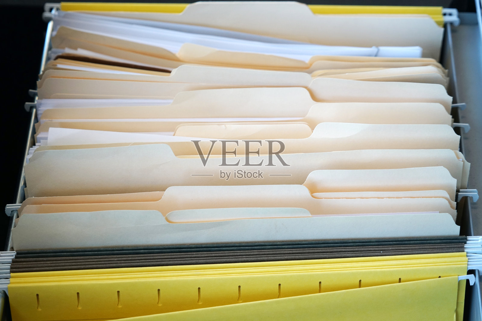 高角度查看文档和文件夹存档照片摄影图片