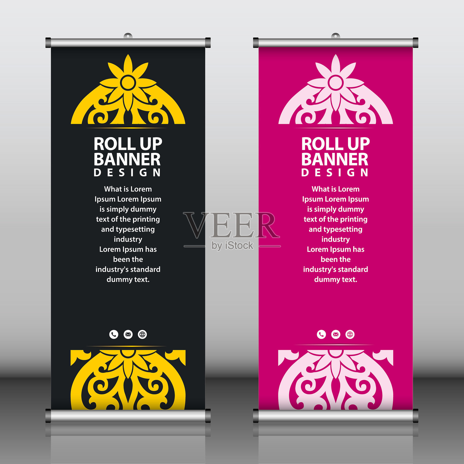 拉杆展架插画图片素材