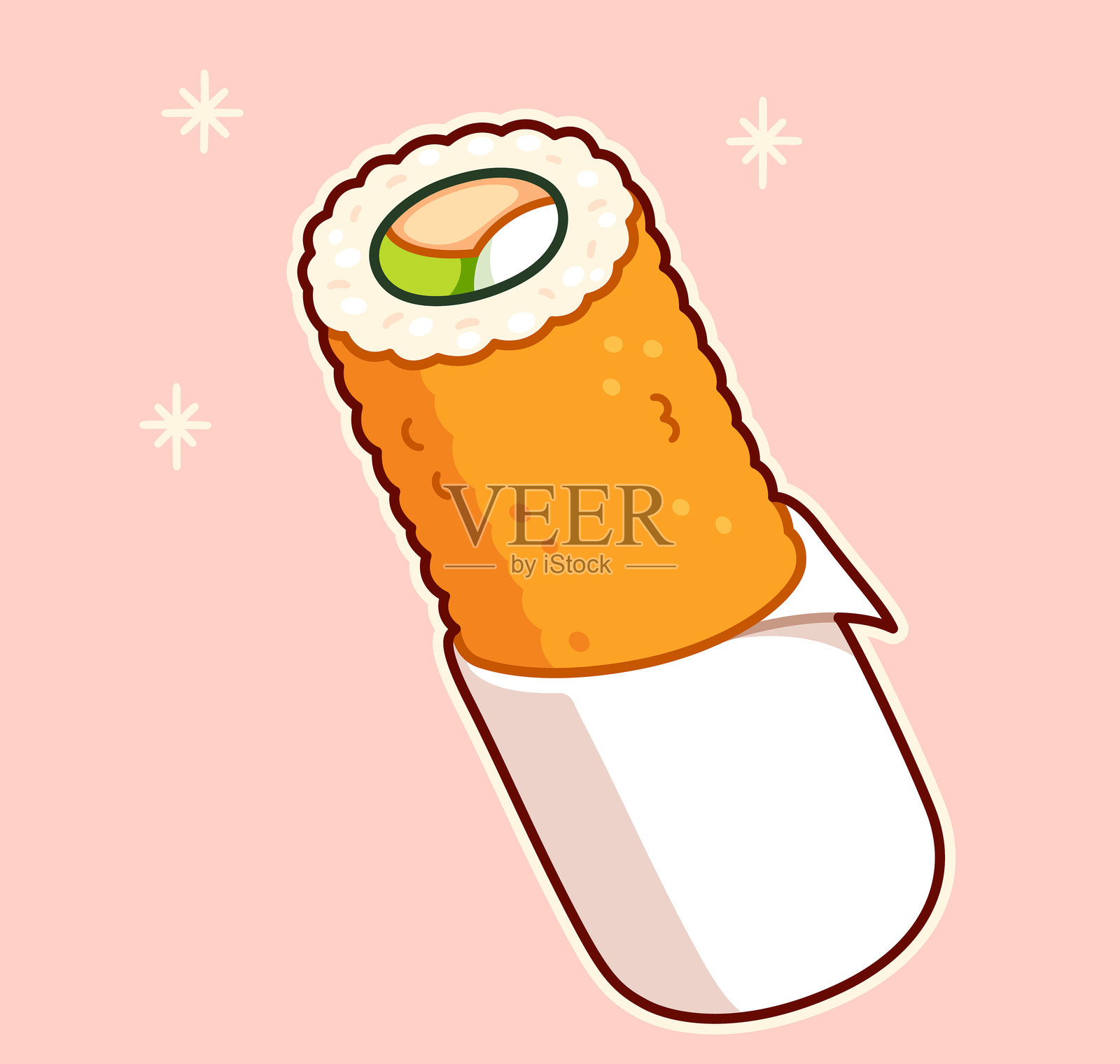 手卷寿司插图插画图片素材