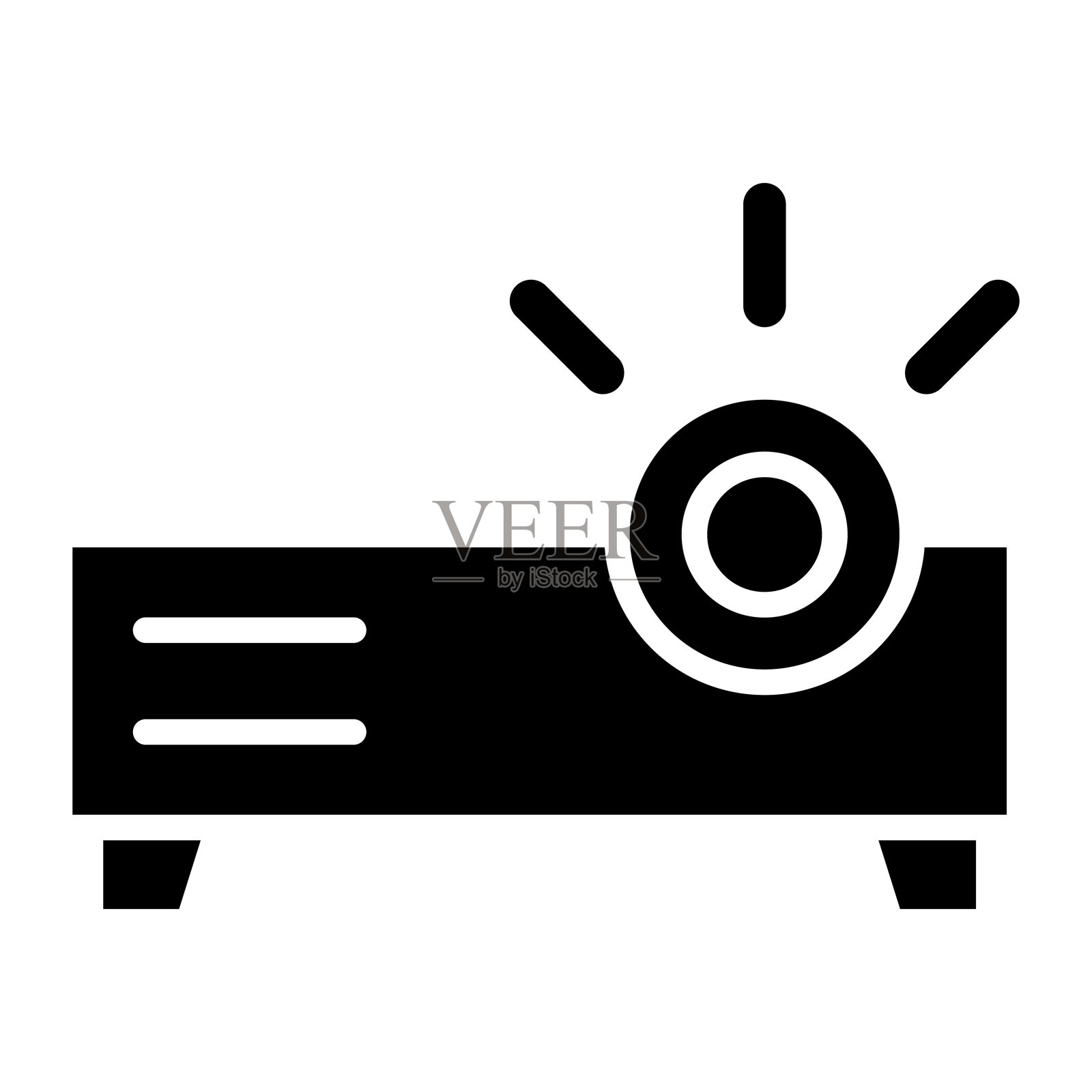 投影仪矢量图标设计插图插画图片素材