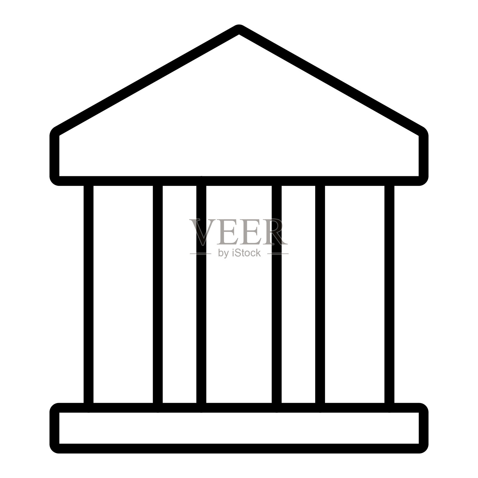 矢量设计柱子图标风格插画图片素材