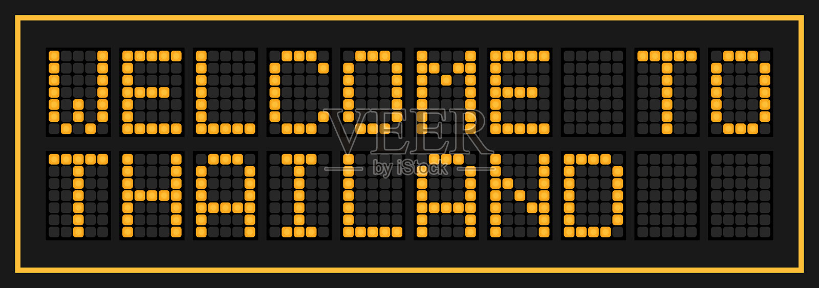 黑色背景上用橙色LED横幅写着“欢迎来到泰国”插画图片素材