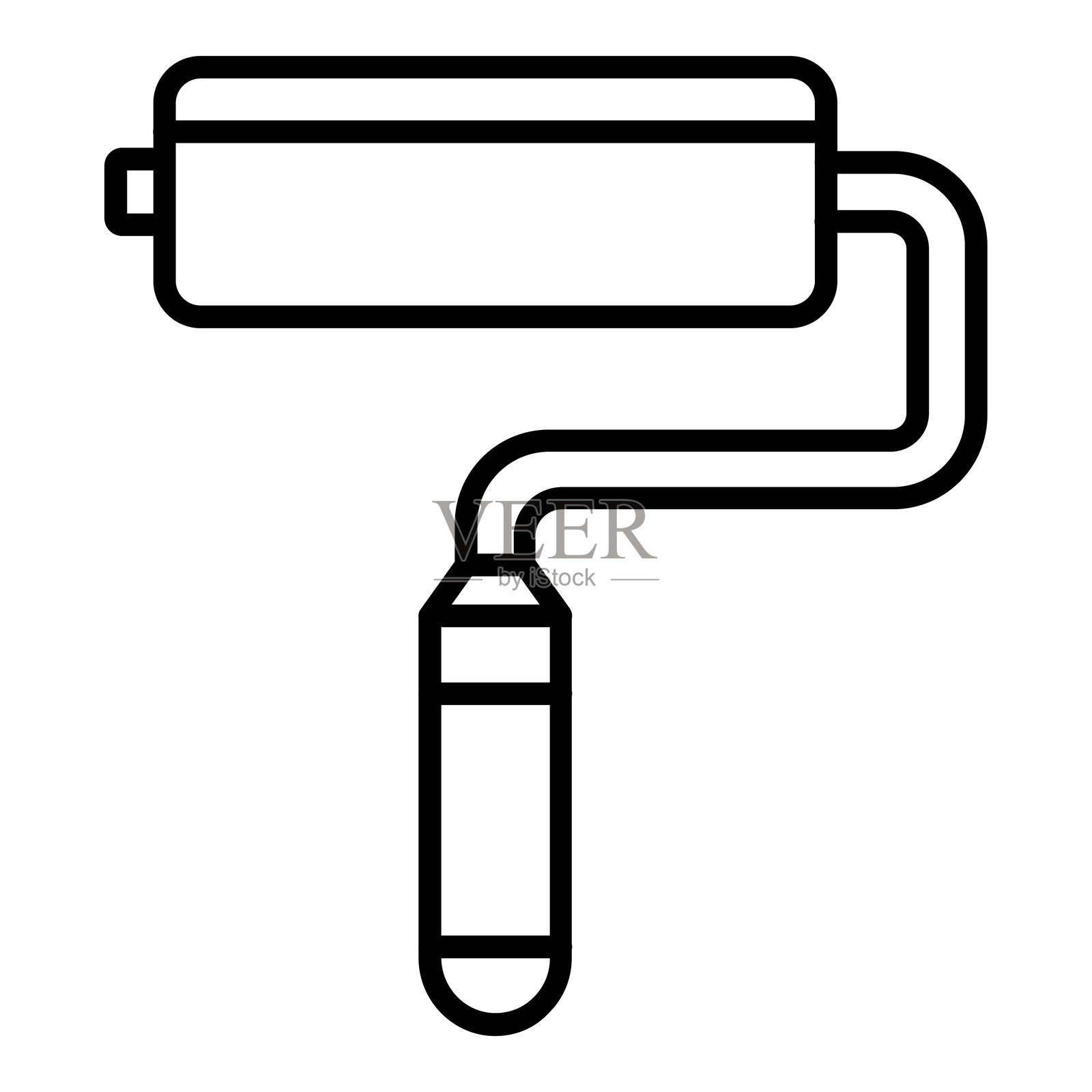矢量设计油漆滚筒图标风格插画图片素材