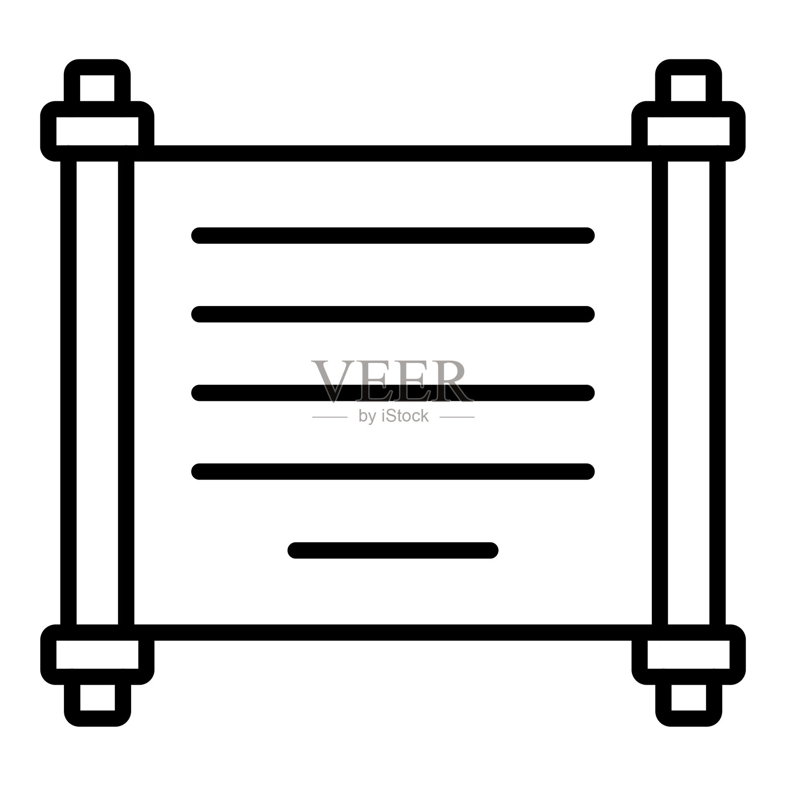 纸莎草图标风格的矢量设计插画图片素材