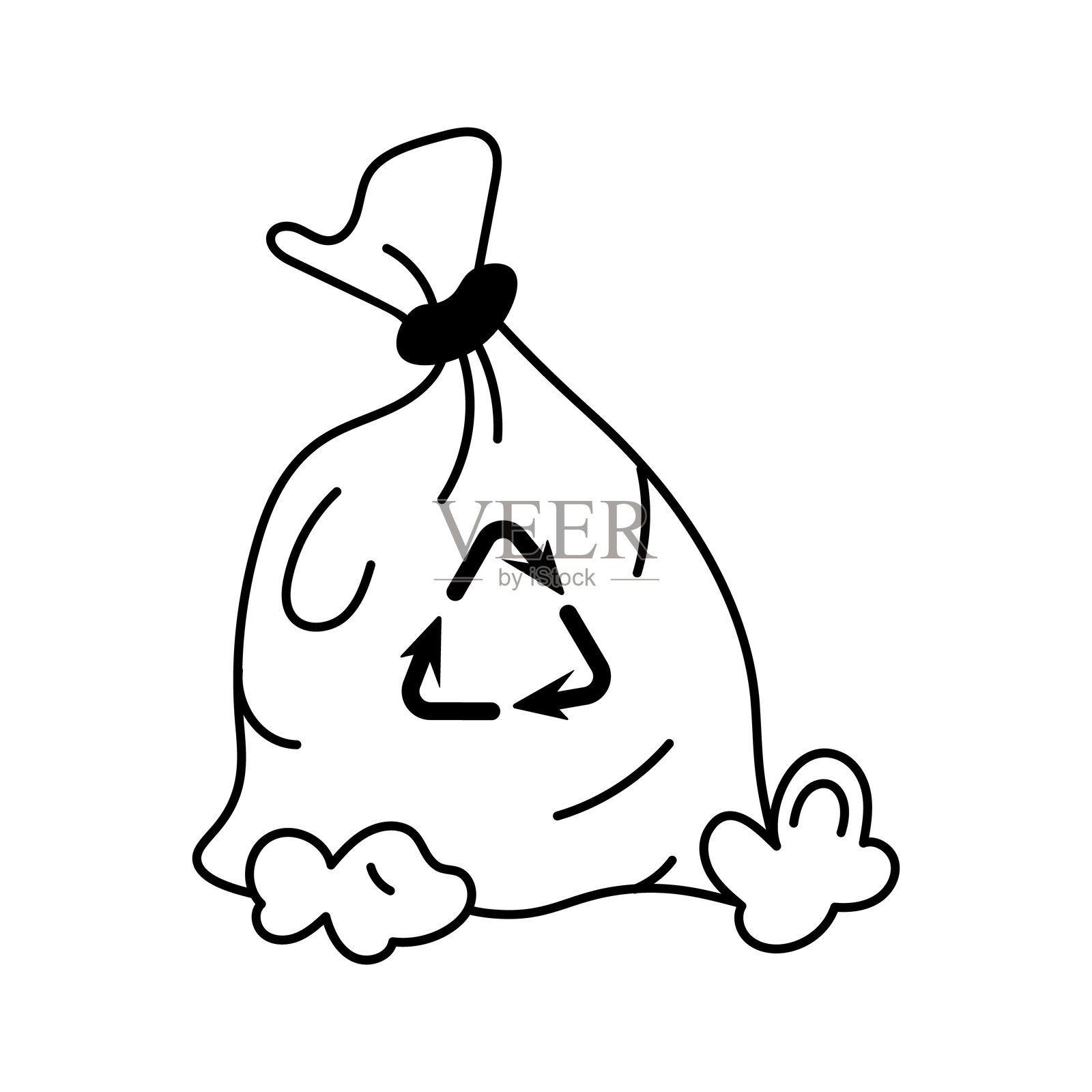 垃圾袋插画图片素材