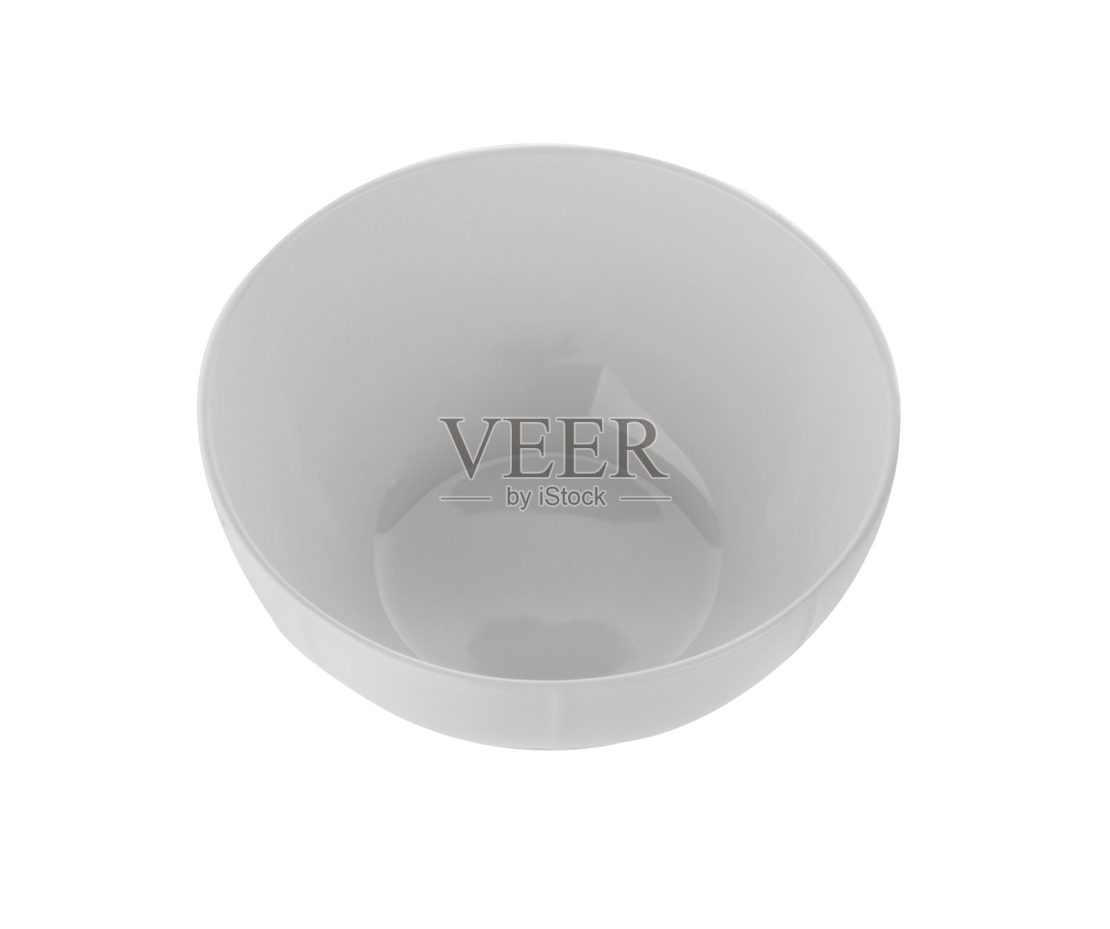 孤立在白色背景上的空白陶瓷碗照片摄影图片