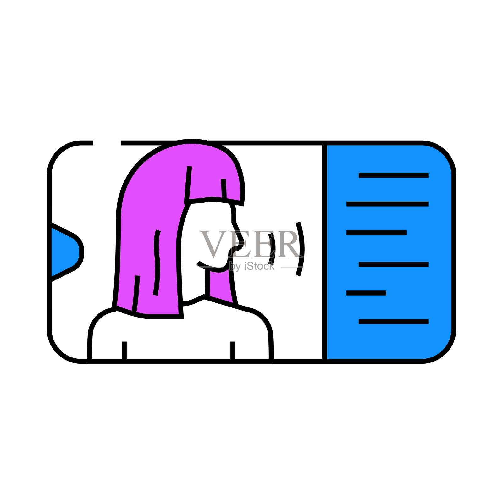 社交媒体图标的影响者合作彩色插图插画图片素材