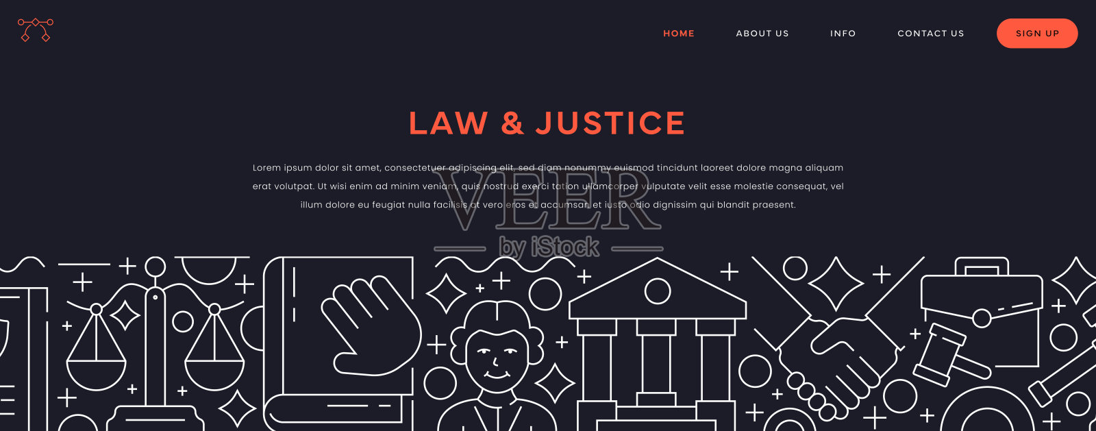 法律与正义矢量插图插画图片素材