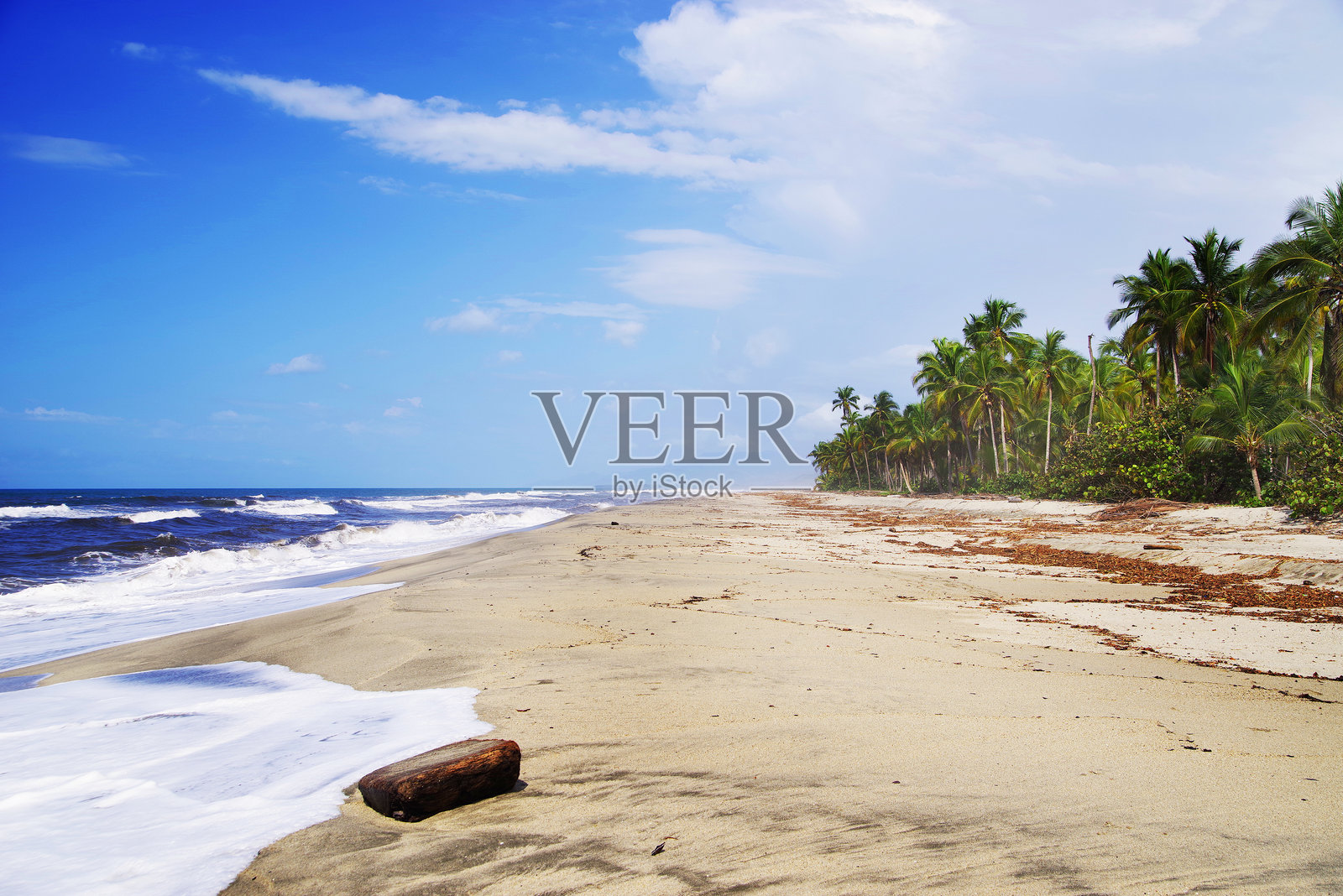 海滩与天空的美丽景色照片摄影图片