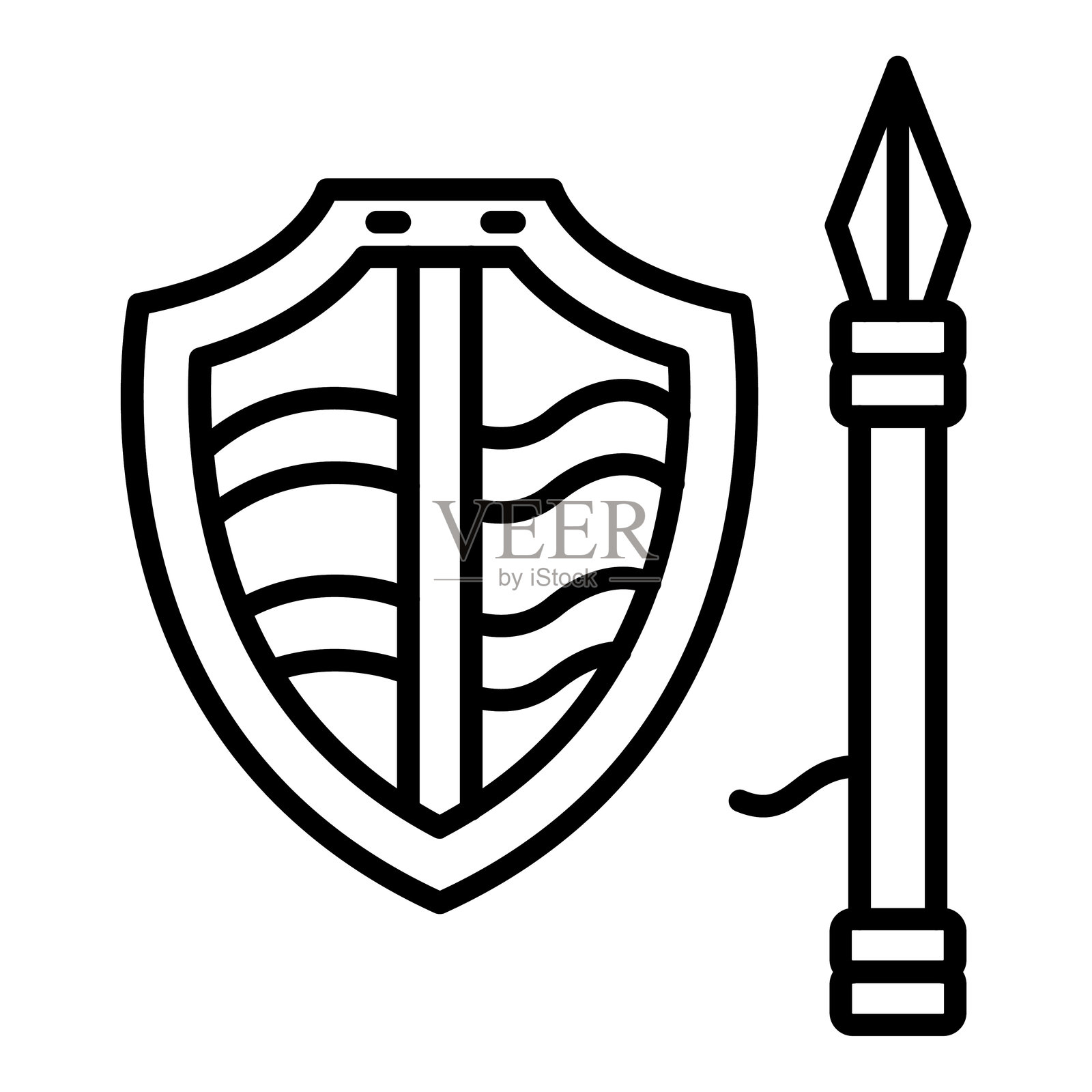 矢量设计矛图标风格插画图片素材