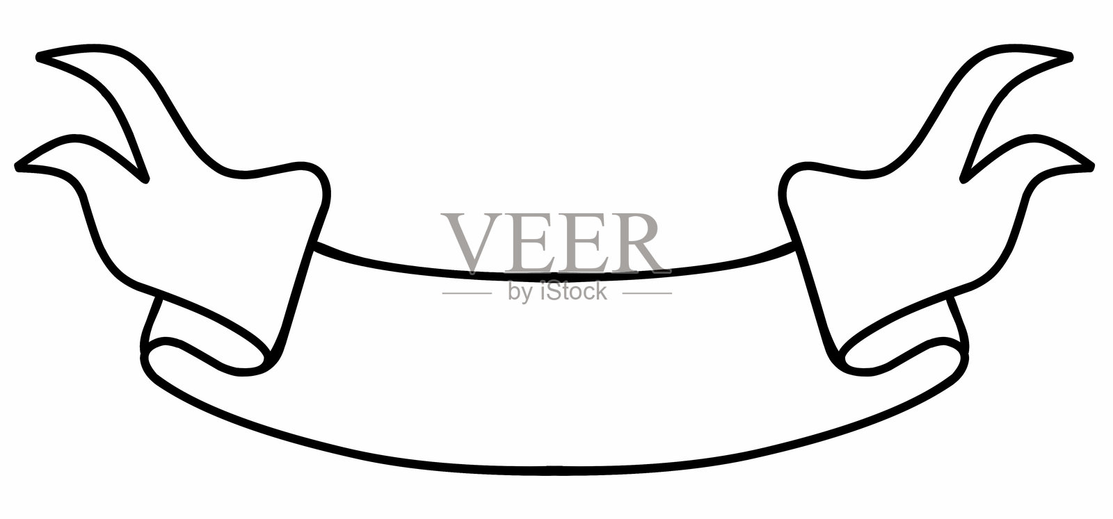 孤立的横幅丝带插图插画图片素材