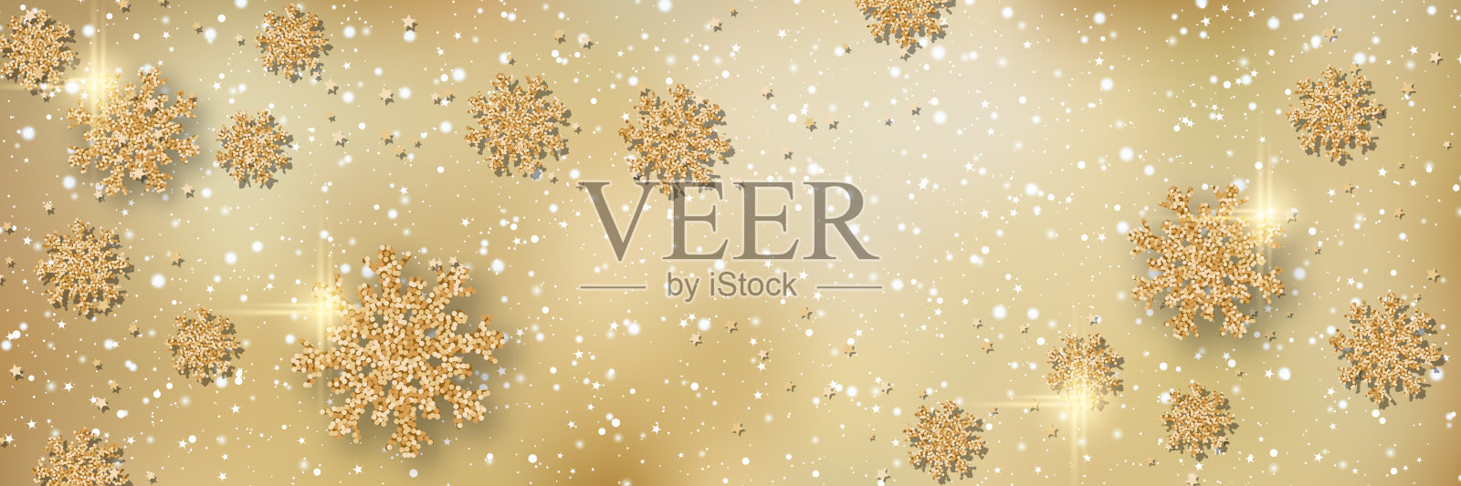 圣诞节和新年奢华横幅矢量设计模板插画图片素材