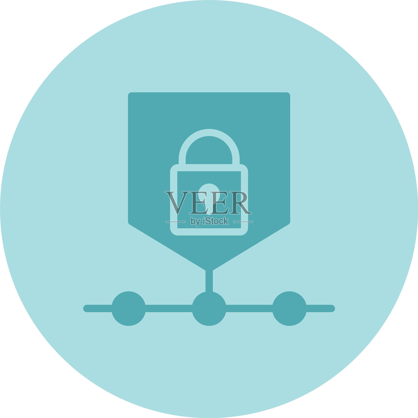 安全图标圆形渐变设计插画图片素材