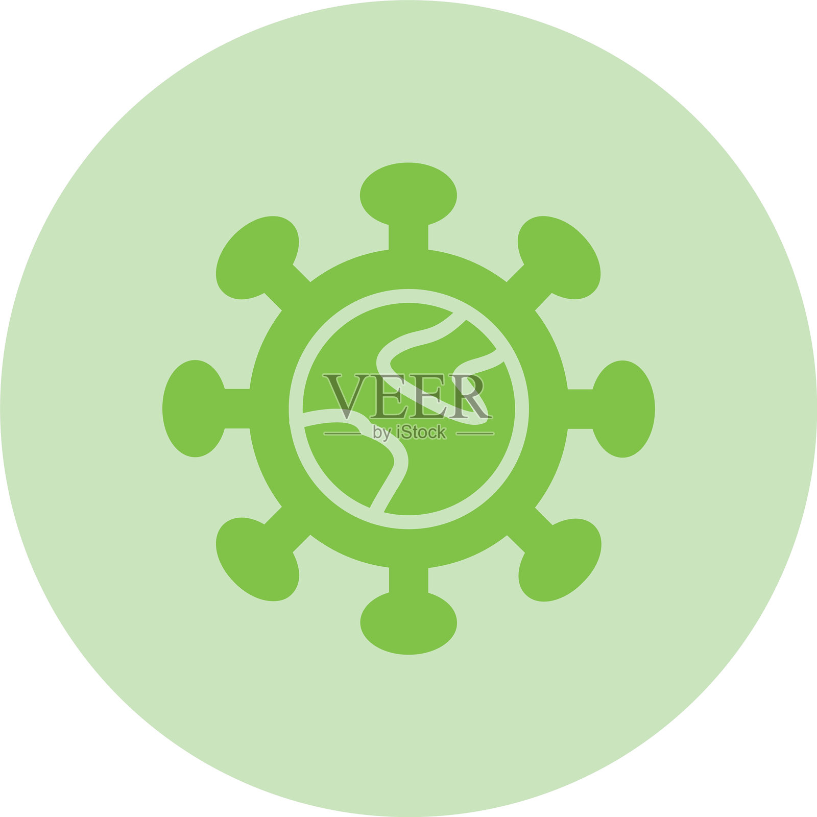 疫情图标圆形渐变设计插画图片素材