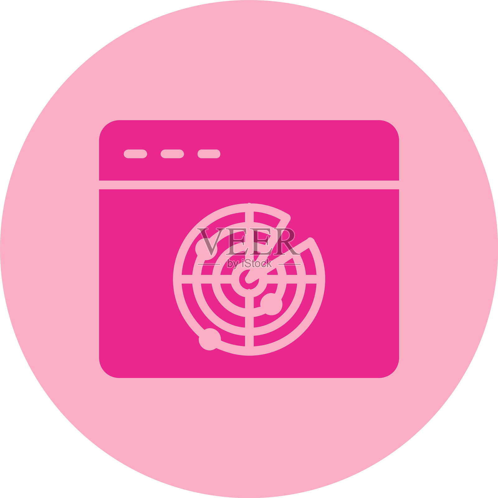 雷达图标圆形渐变插画图片素材