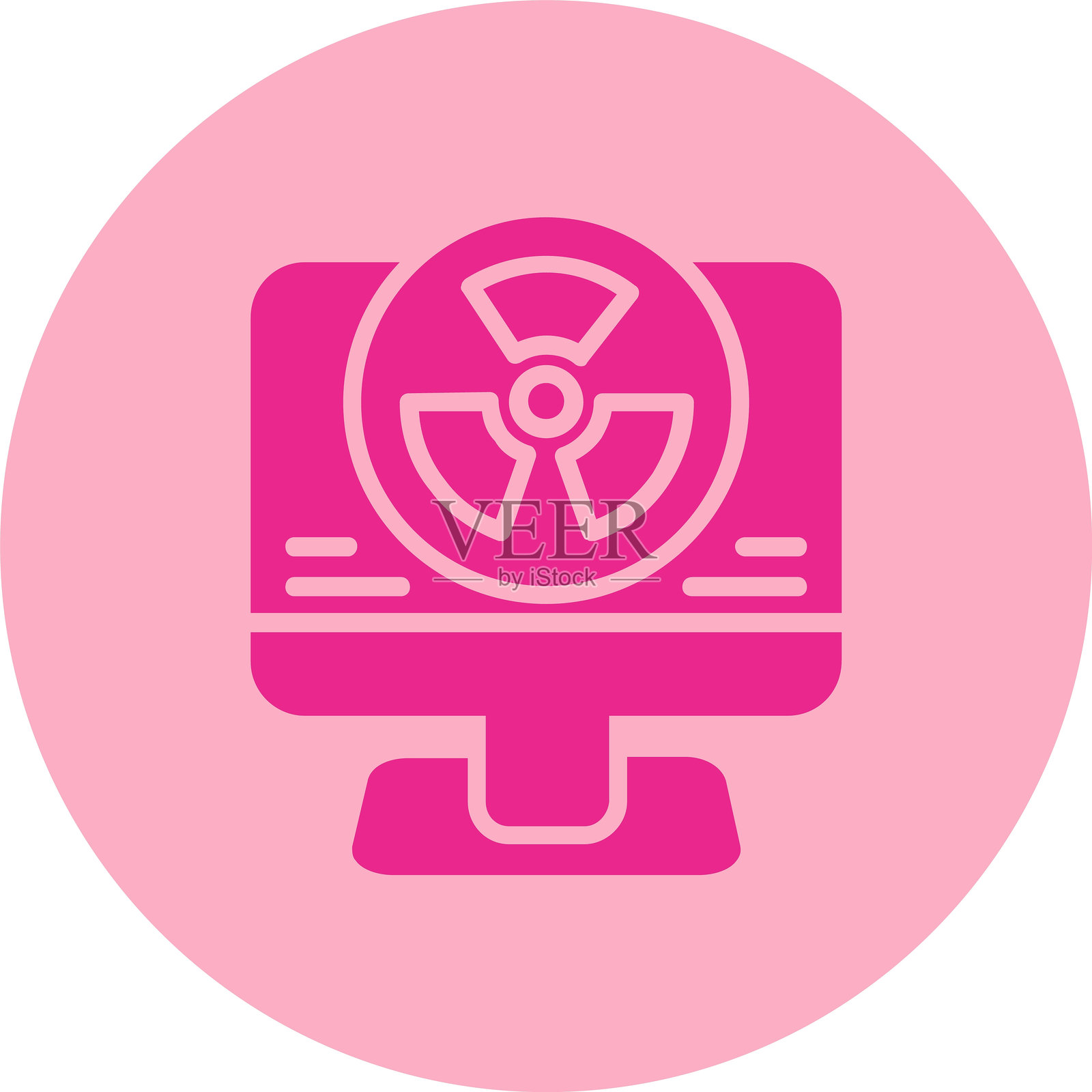 核符号圆形渐变图标插画图片素材