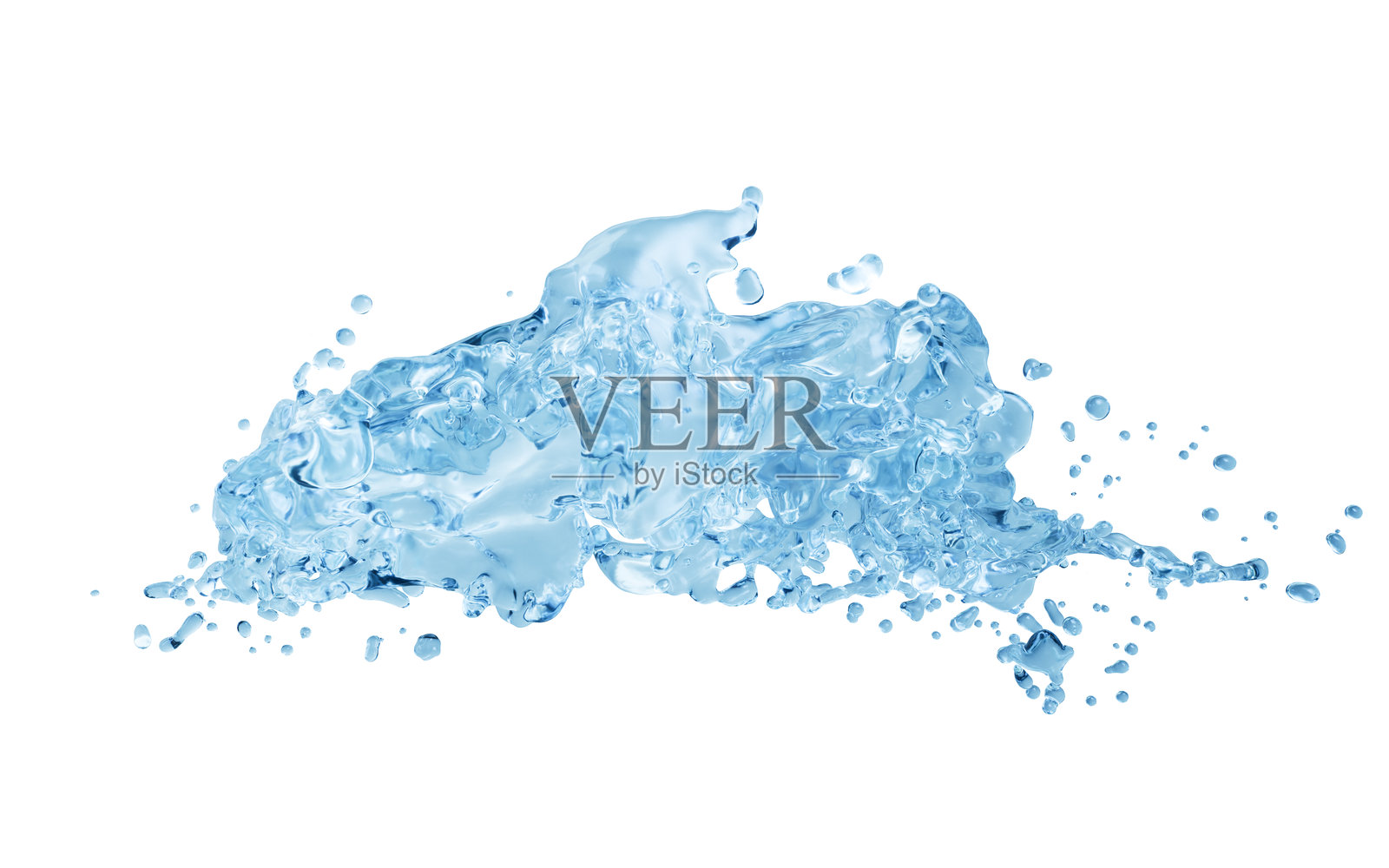 流动的水液体背景，3D渲染。照片摄影图片