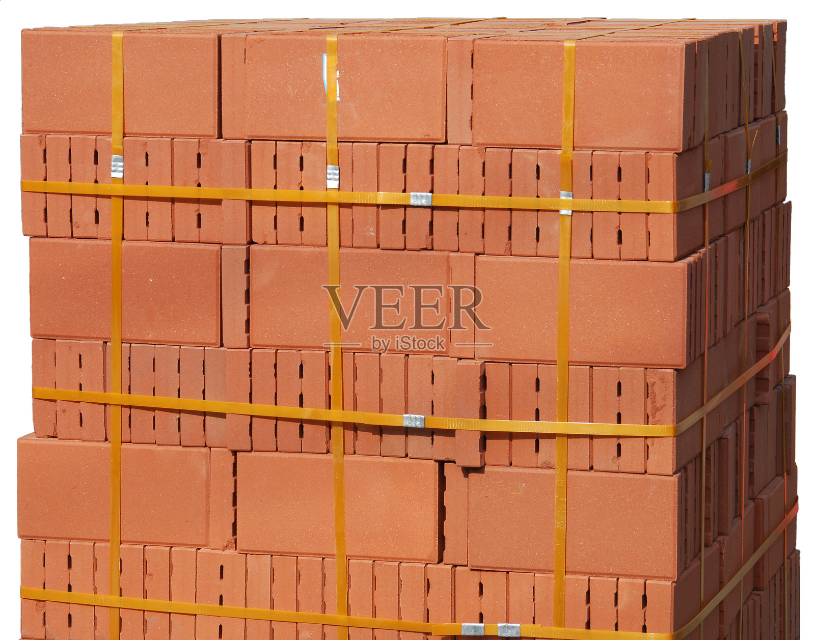 建筑工地上堆放的砖块用于房屋建造照片摄影图片