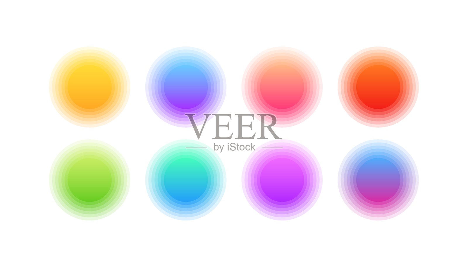 抽象横幅模型图标。扁平风格。矢量图标插画图片素材