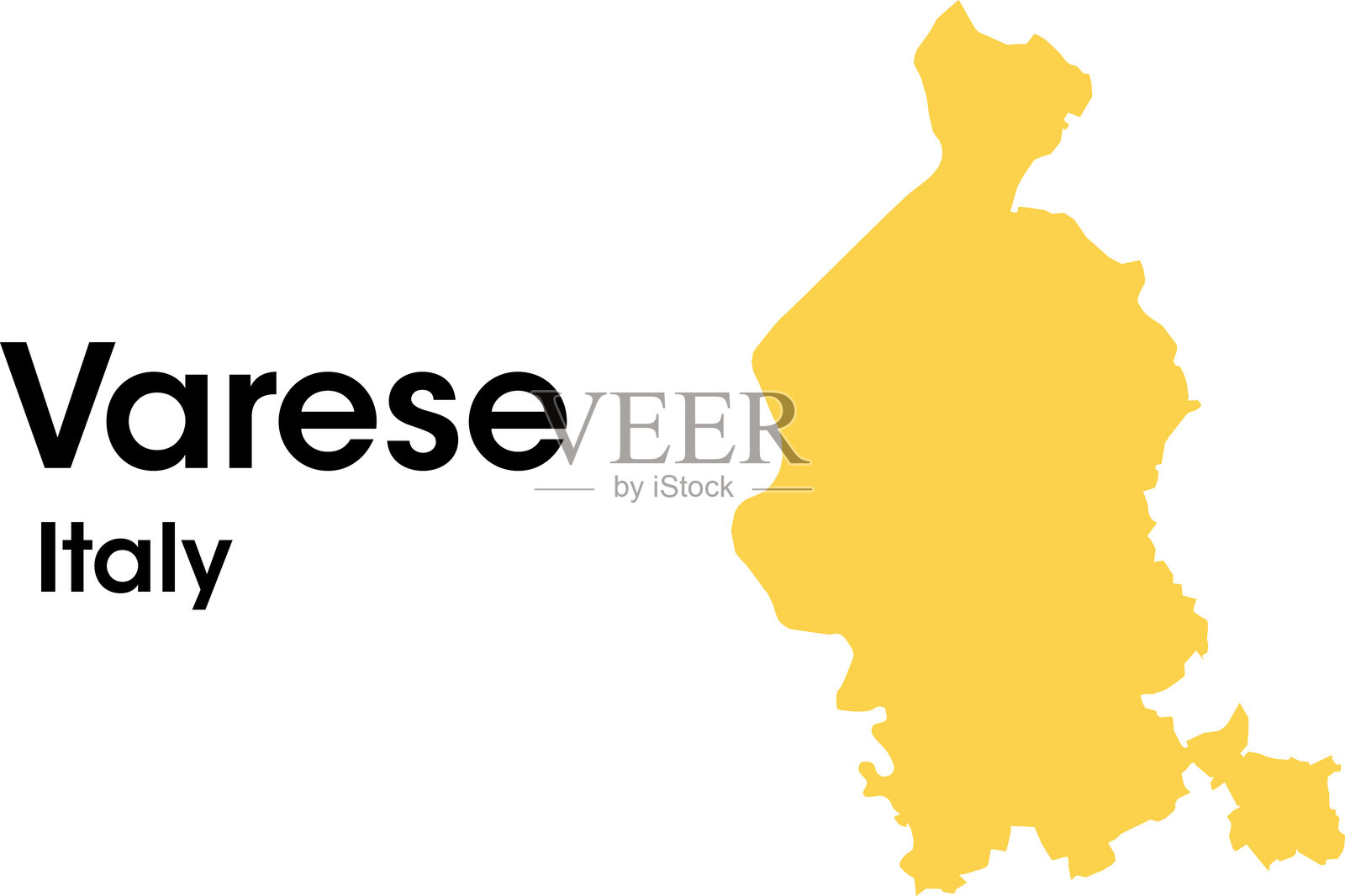 意大利瓦雷泽地图插画图片素材