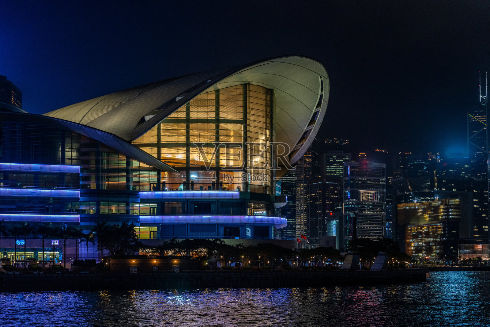 维多利亚港之夜照片摄影图片