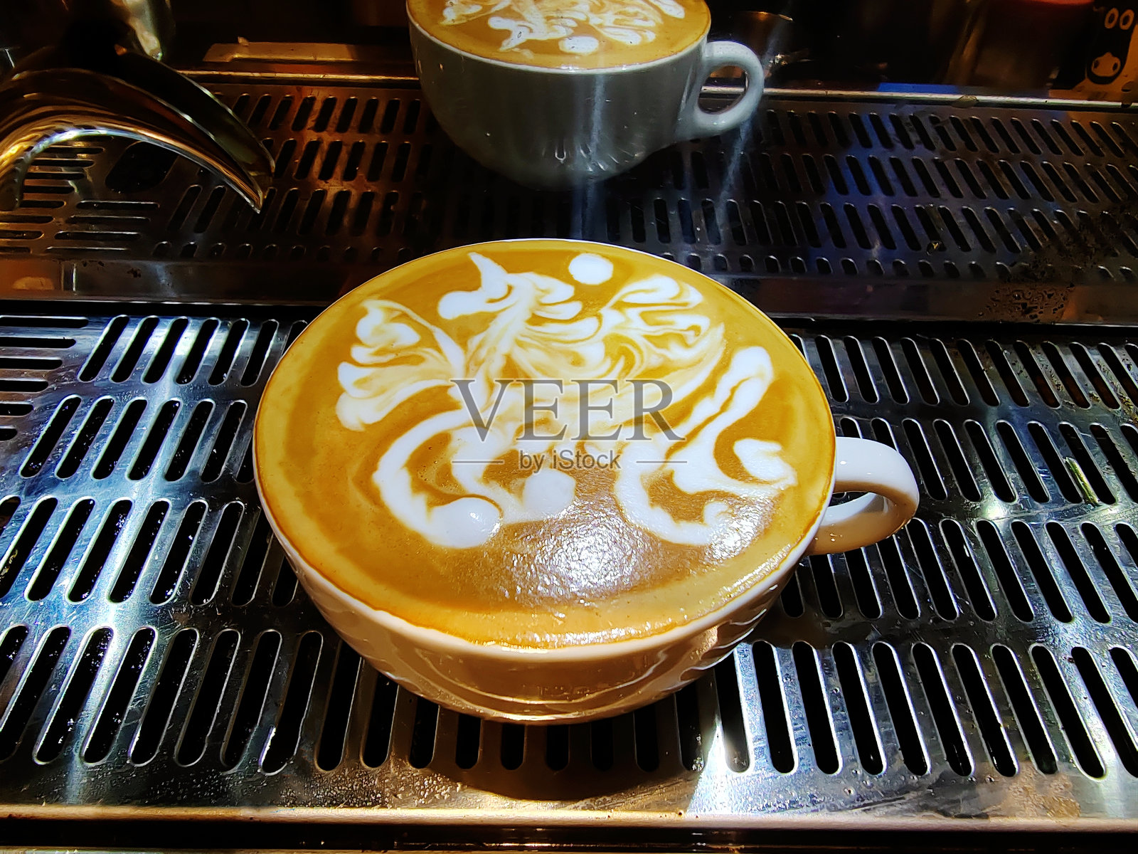 拿铁艺术照片摄影图片