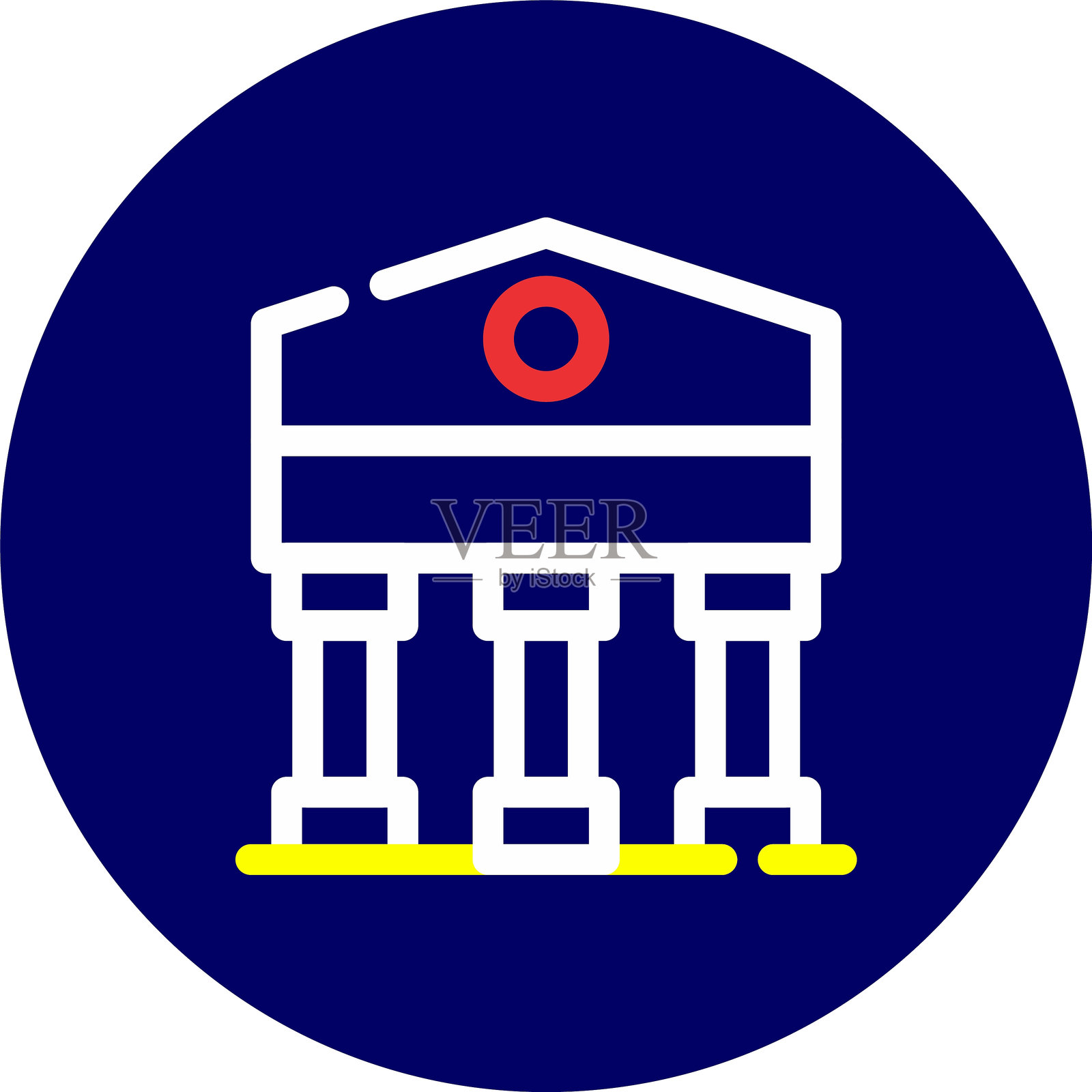 博物馆图标插画图片素材