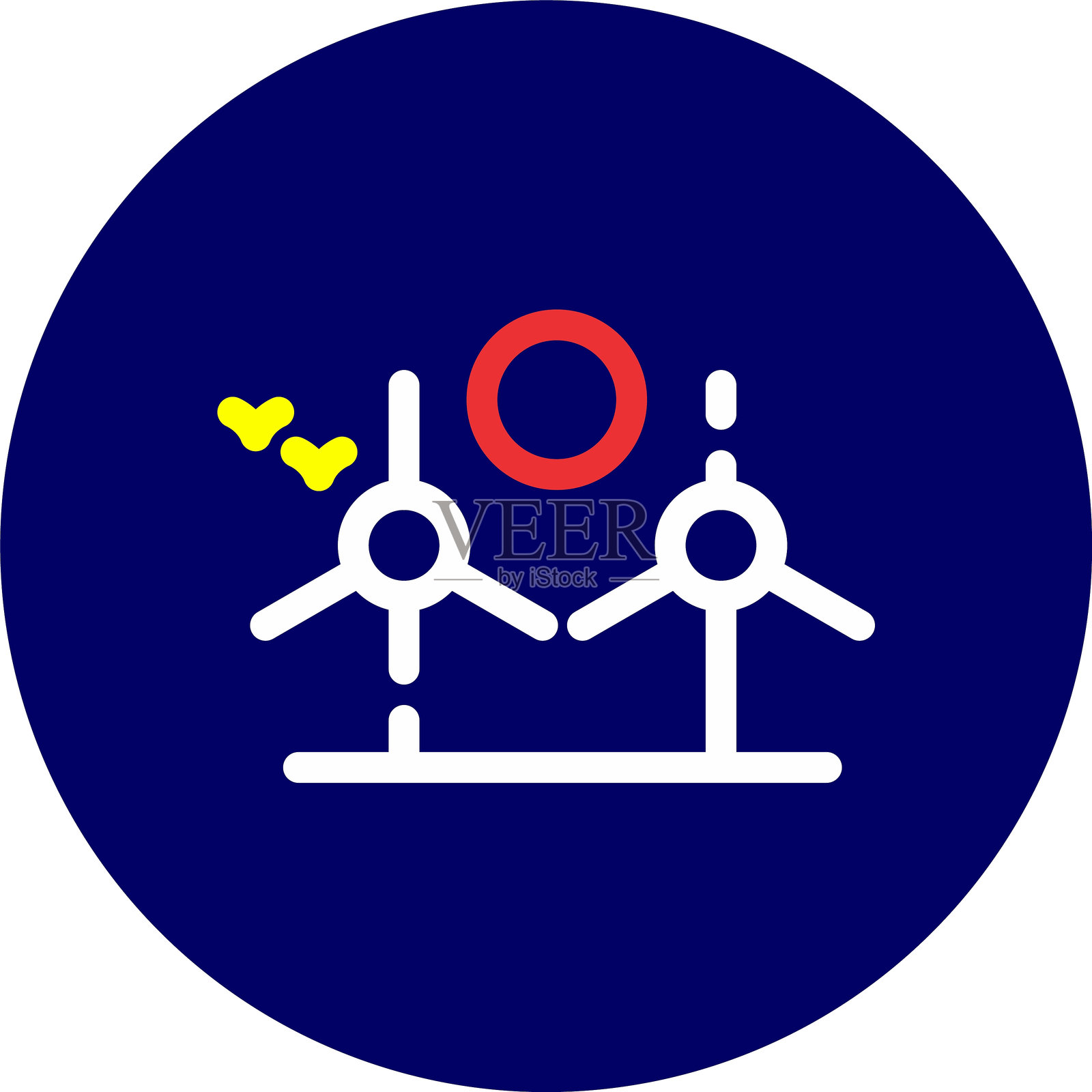 风车风景图标插画图片素材