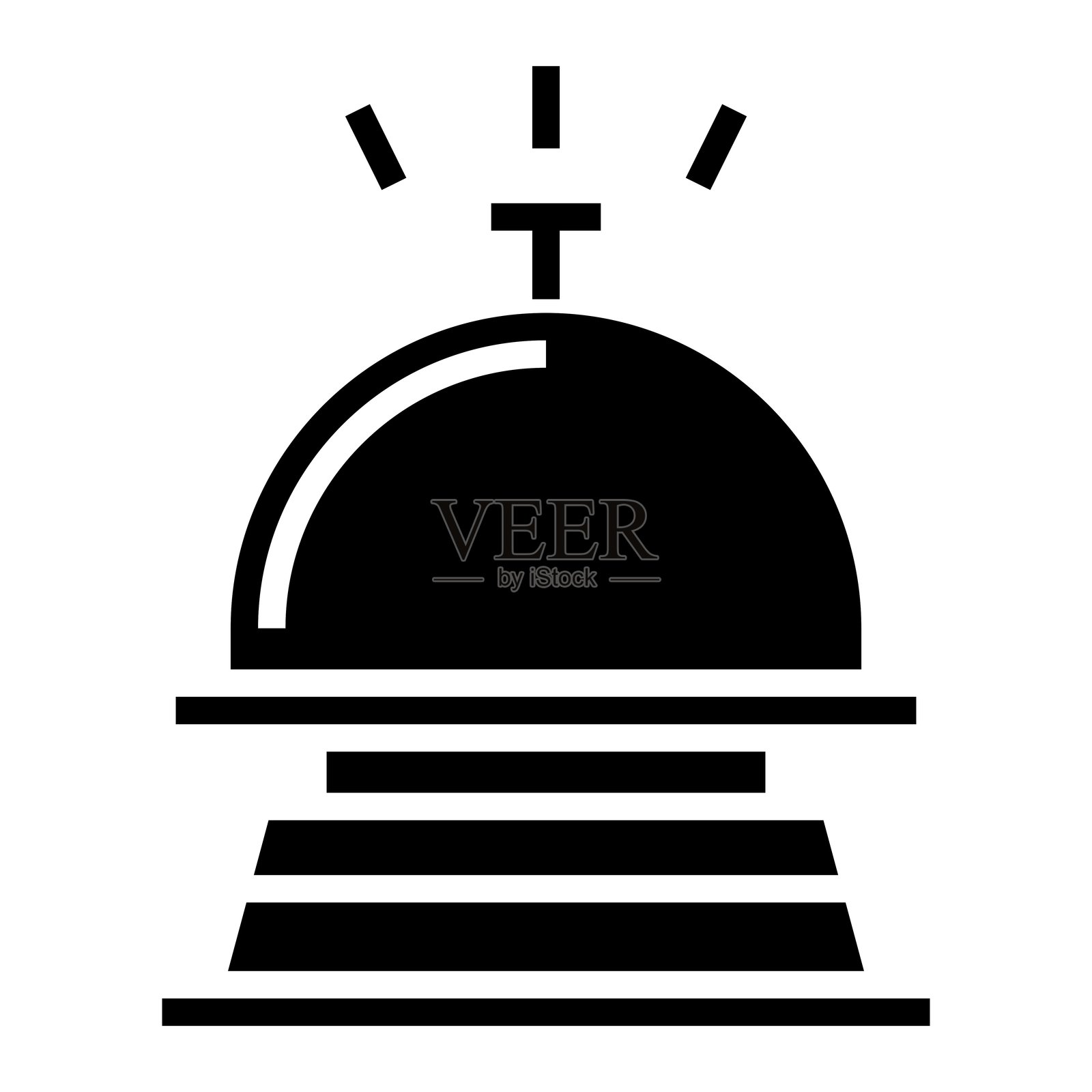 酒店铃矢量图标设计插图插画图片素材