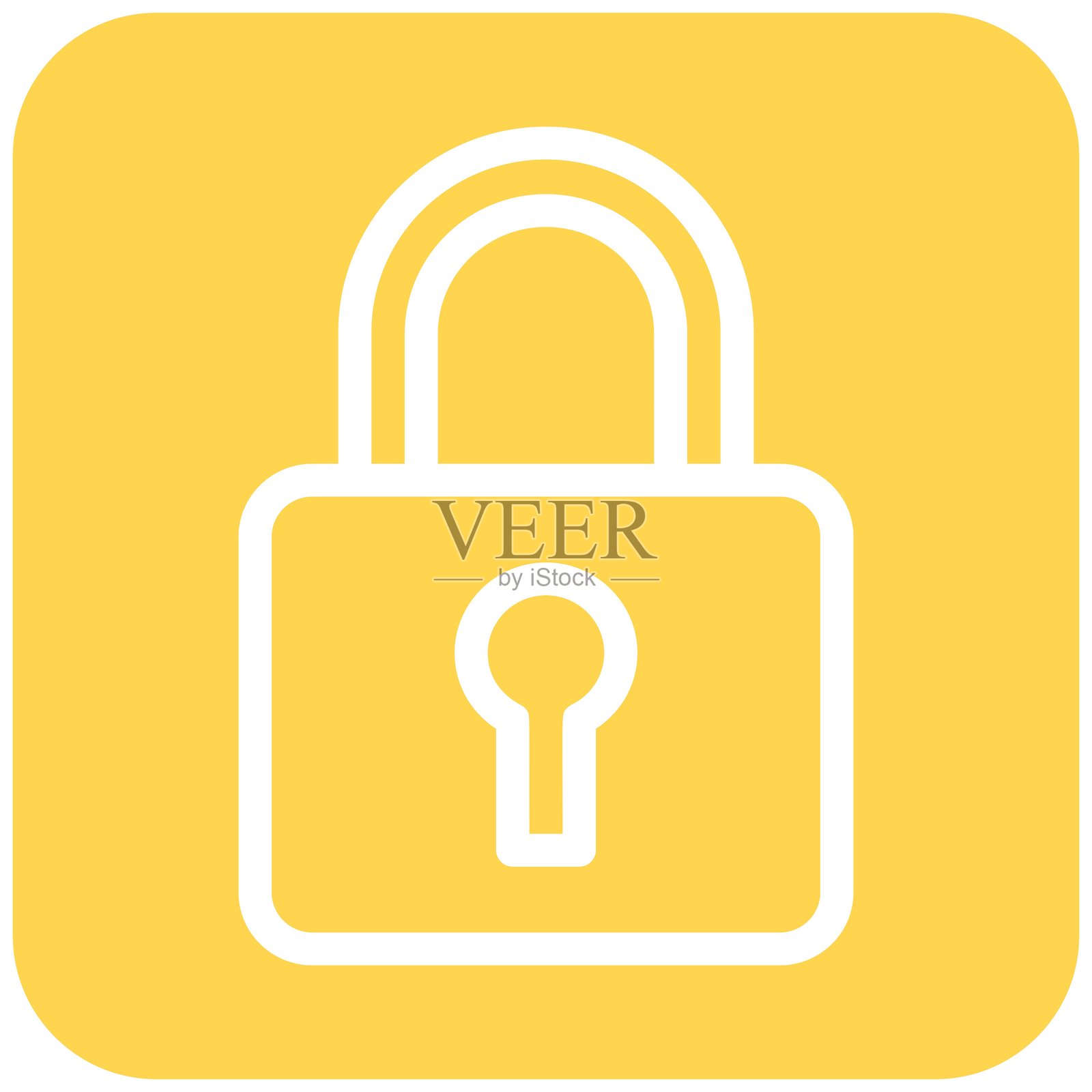 挂锁矢量图标设计插图插画图片素材