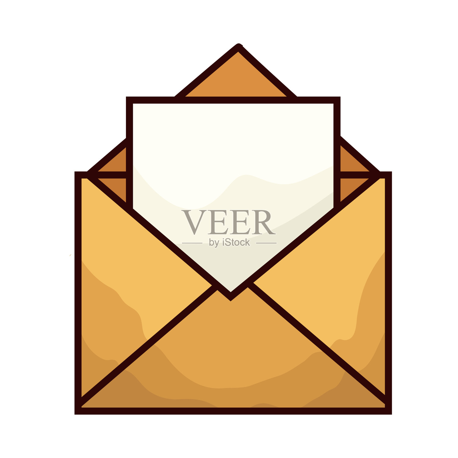 打开电子邮件插画图片素材