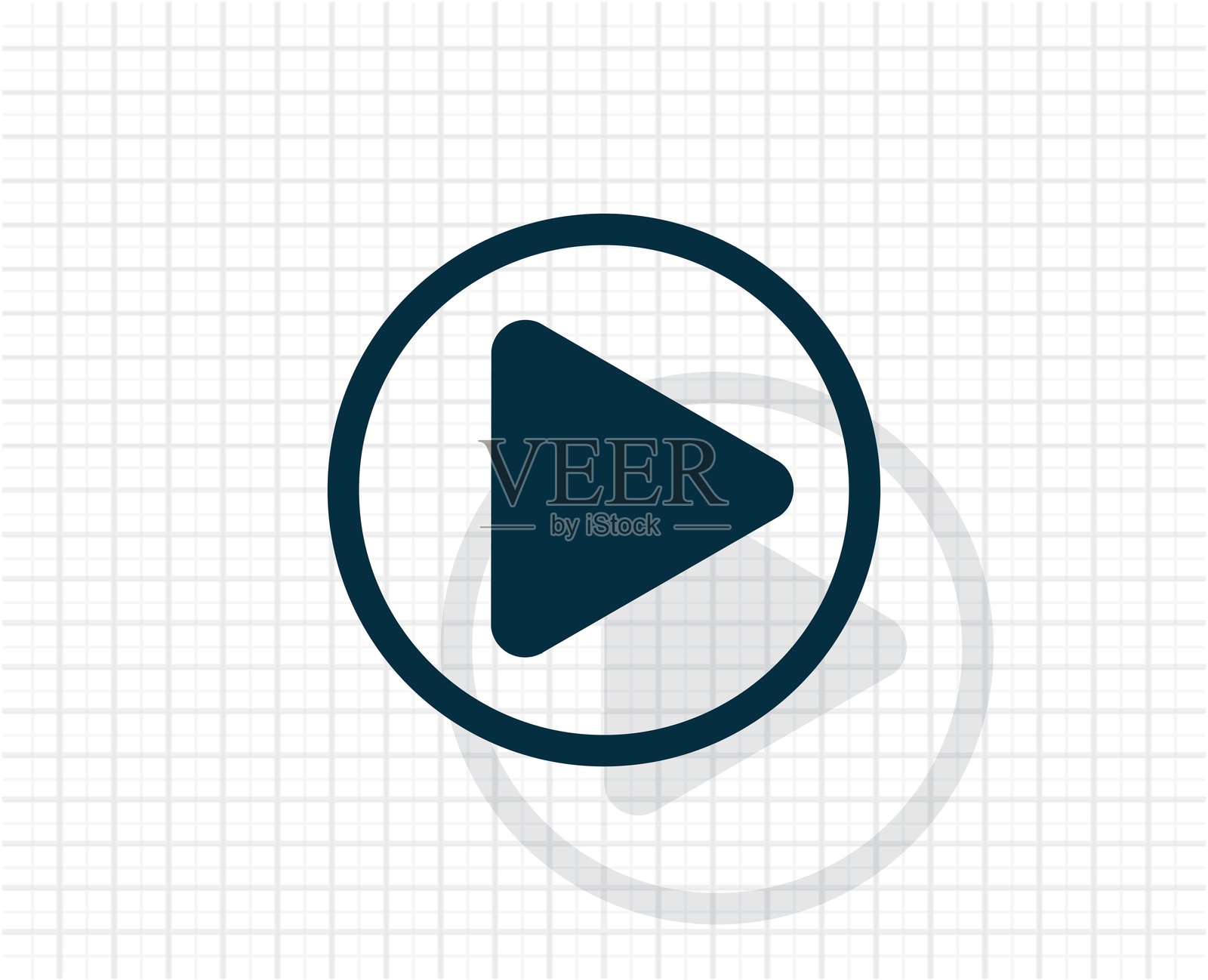 播放按钮网页图标插画图片素材