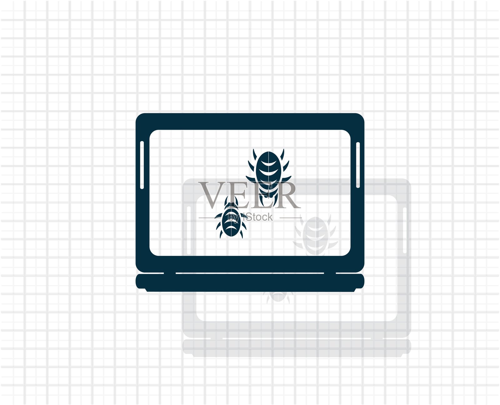 软件保护，系统防御计算机病毒插画图片素材