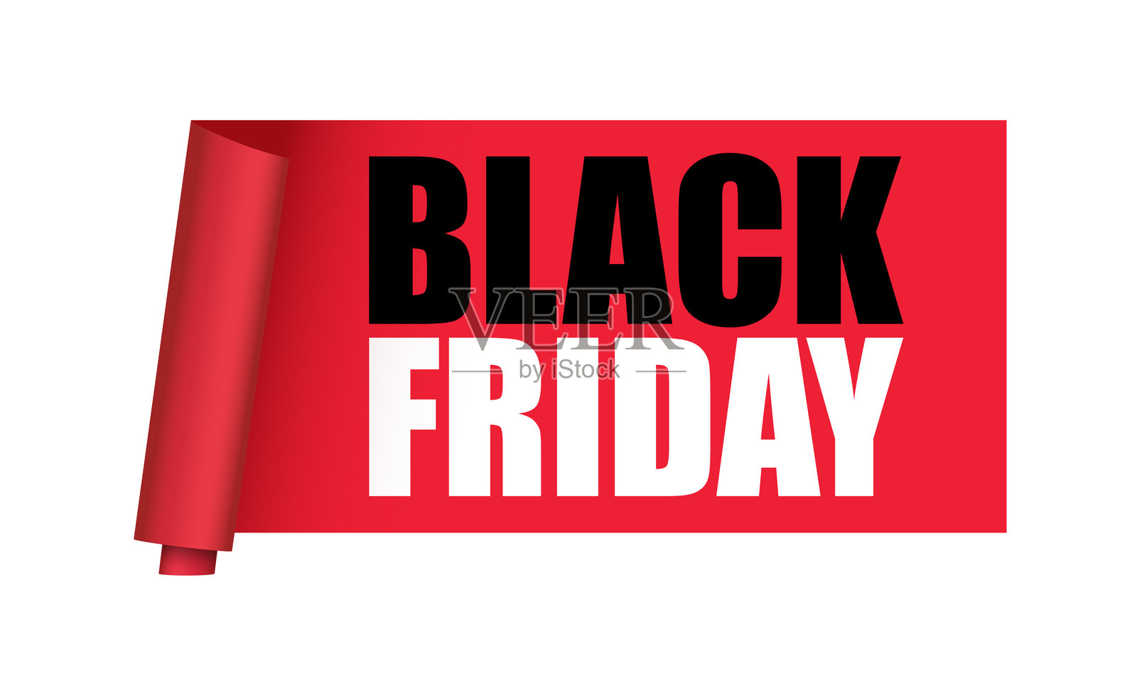 黑色星期五横幅设计。黑色星期五促销海报设计。矢量插图。插画图片素材